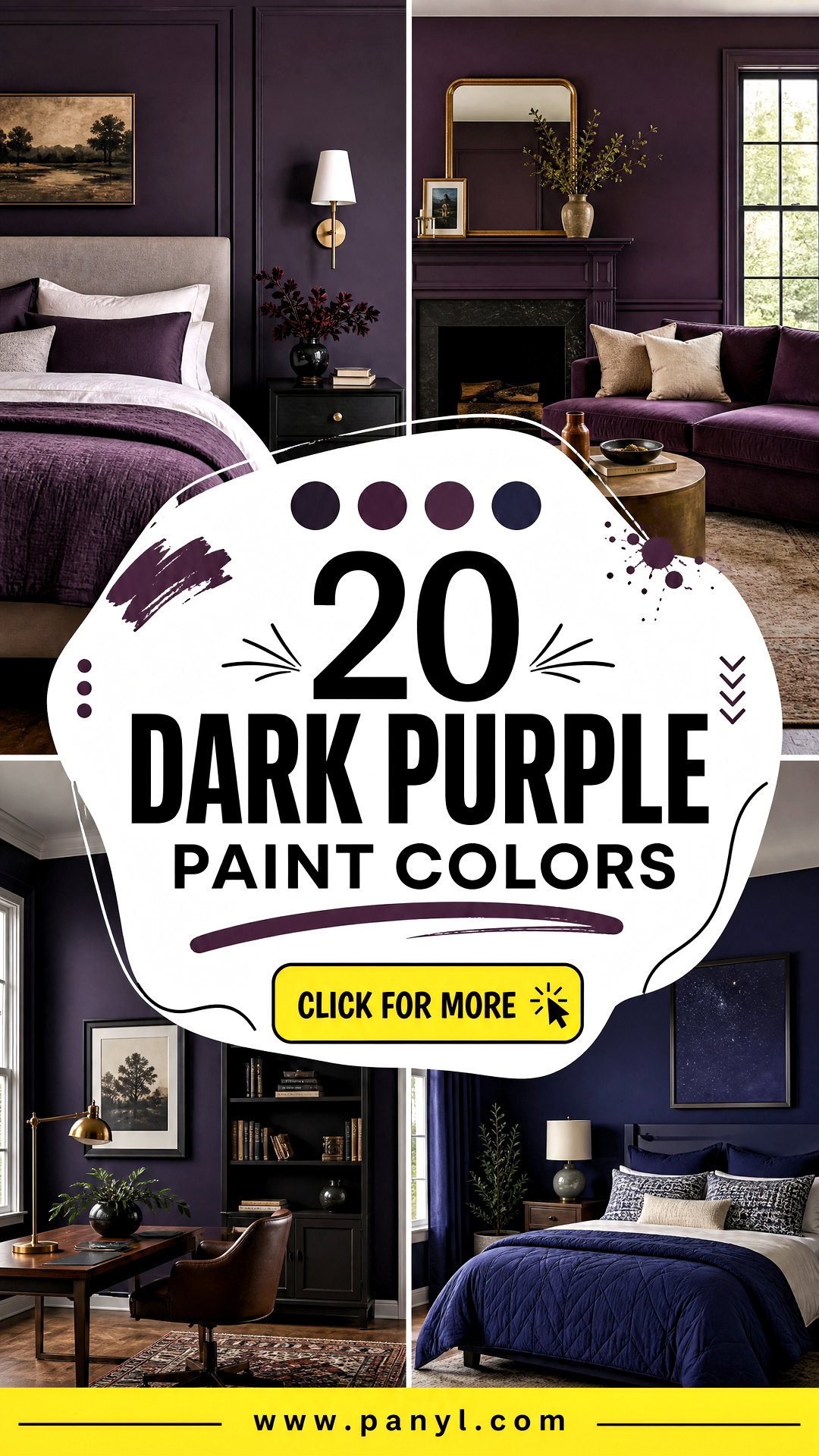 20 Dark Purple Paint Colors for Bold Sophisticated Rooms - 20 Dark Purple Paint Colors for Bold, Sophisticated Rooms