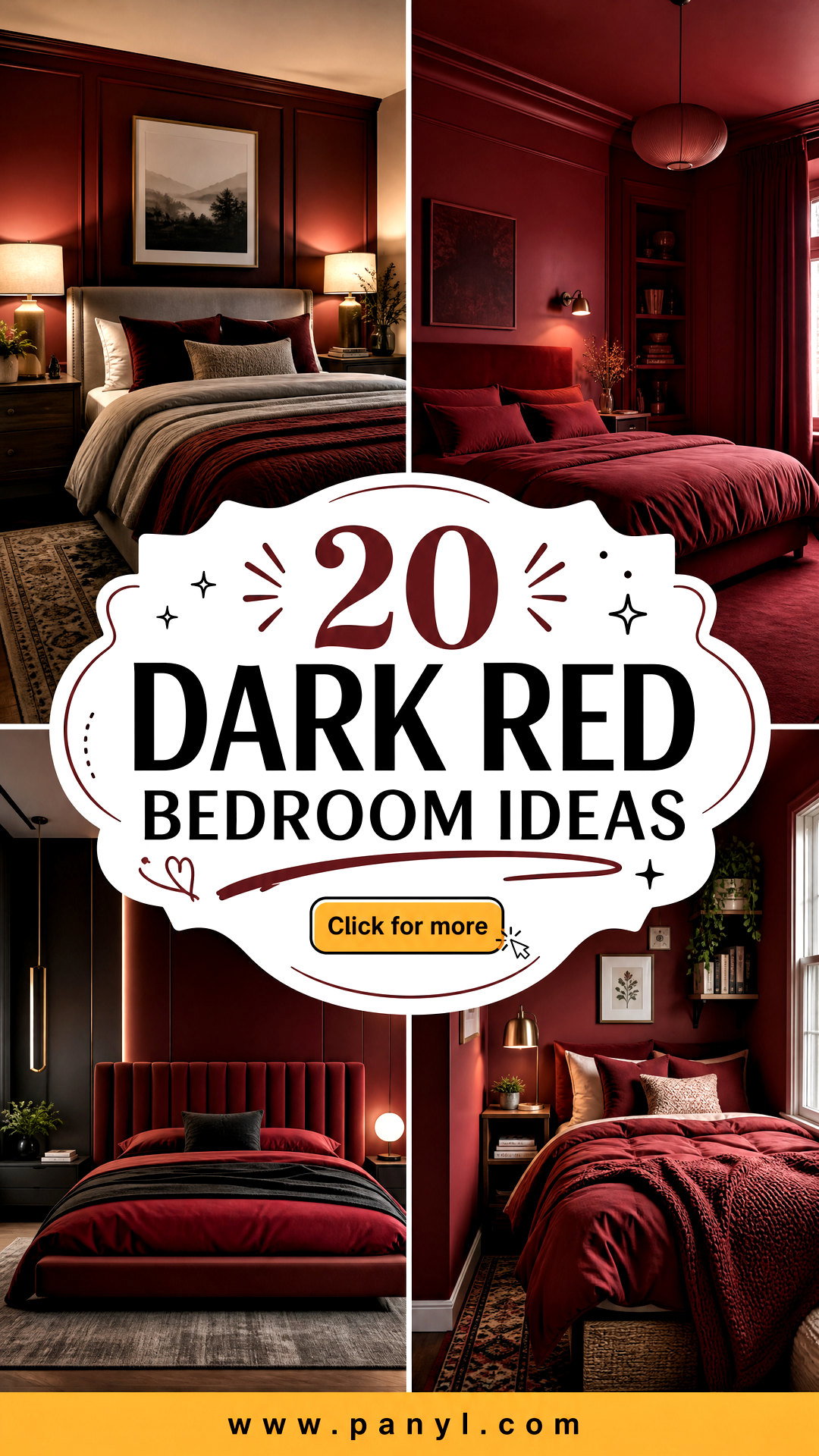 20 Dark Red Bedroom Ideas for a Warm Dramatic Retreat - 20 Dark Red Bedroom Ideas for a Warm, Dramatic Retreat