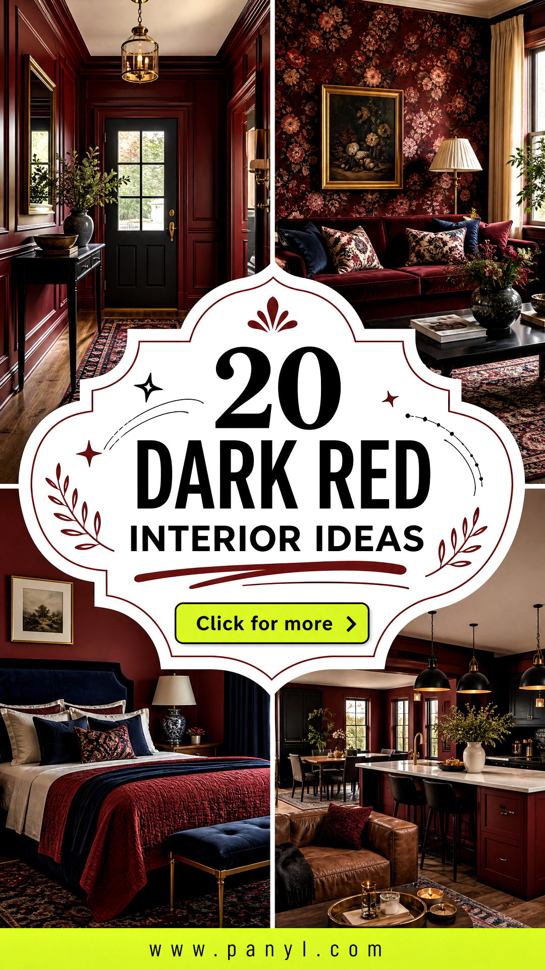 20 Dark Red Interior Ideas for Beautifully Bold Timeless Rooms - 20 Dark Red Interior Ideas for Beautifully Bold, Timeless Rooms
