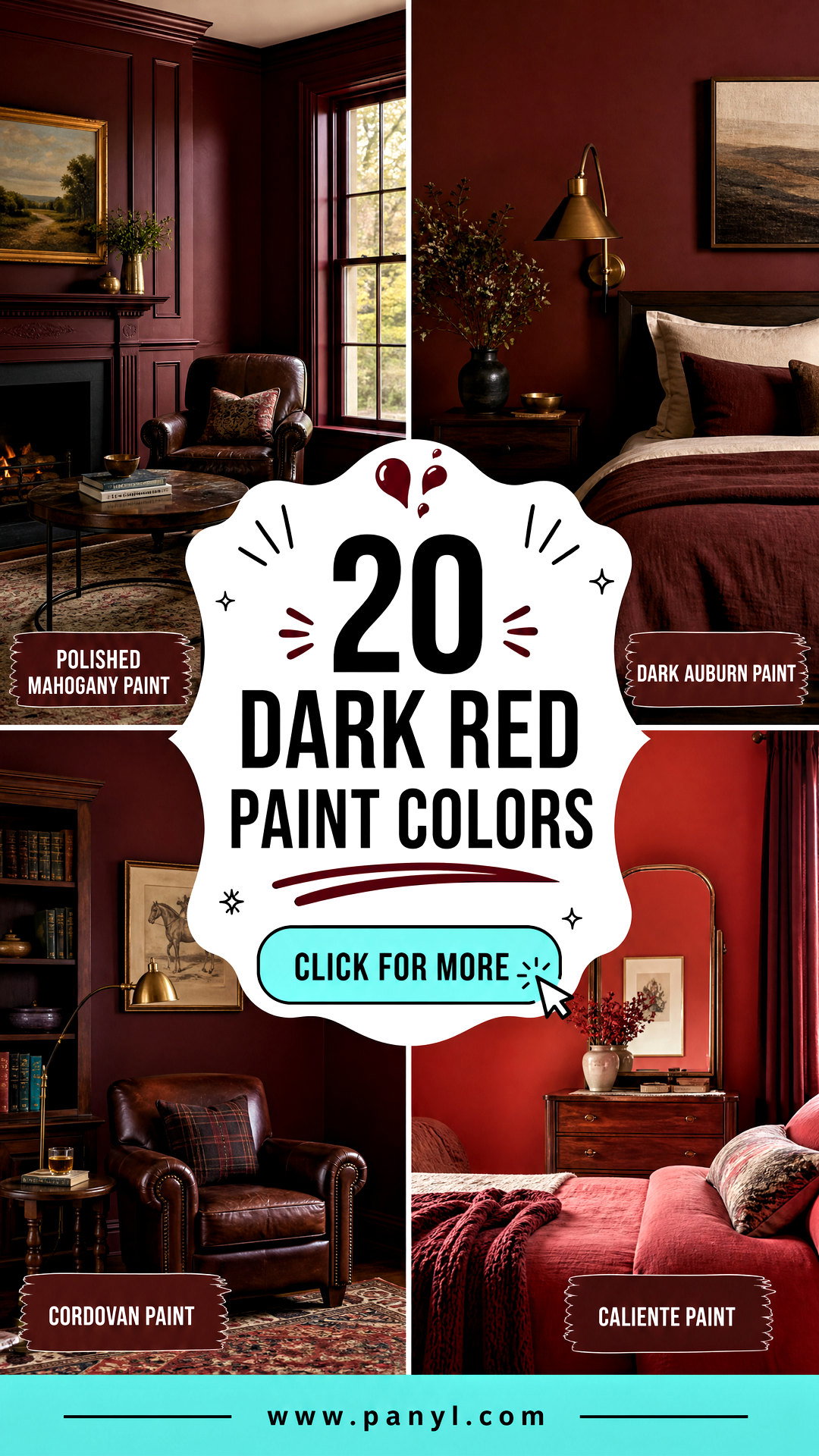 20 Dark Red Paint Colors for Rich Sophisticated Rooms - 20 Dark Red Paint Colors for Rich, Sophisticated Rooms