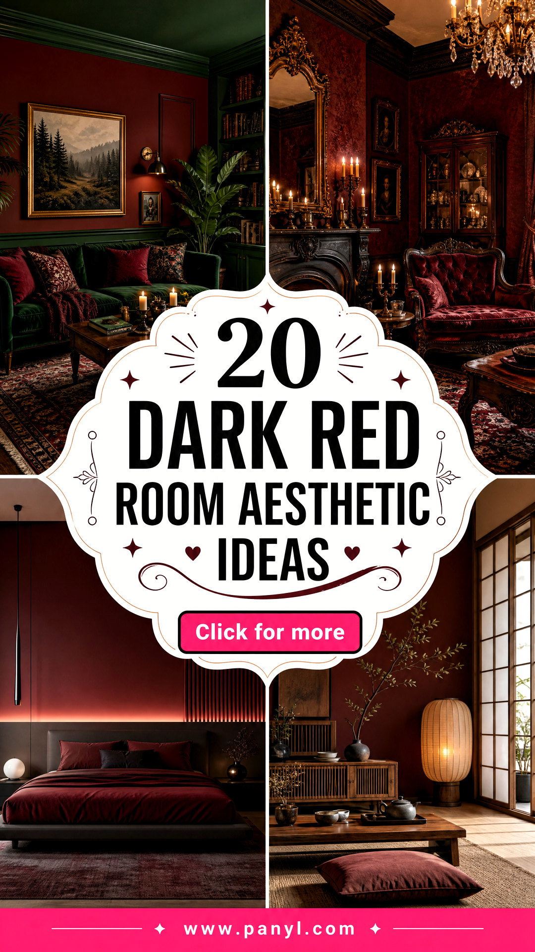 20 Dark Red Room Aesthetic Ideas for a Moody Romantic Space - 20 Dark Red Room Aesthetic Ideas for a Moody, Romantic Space