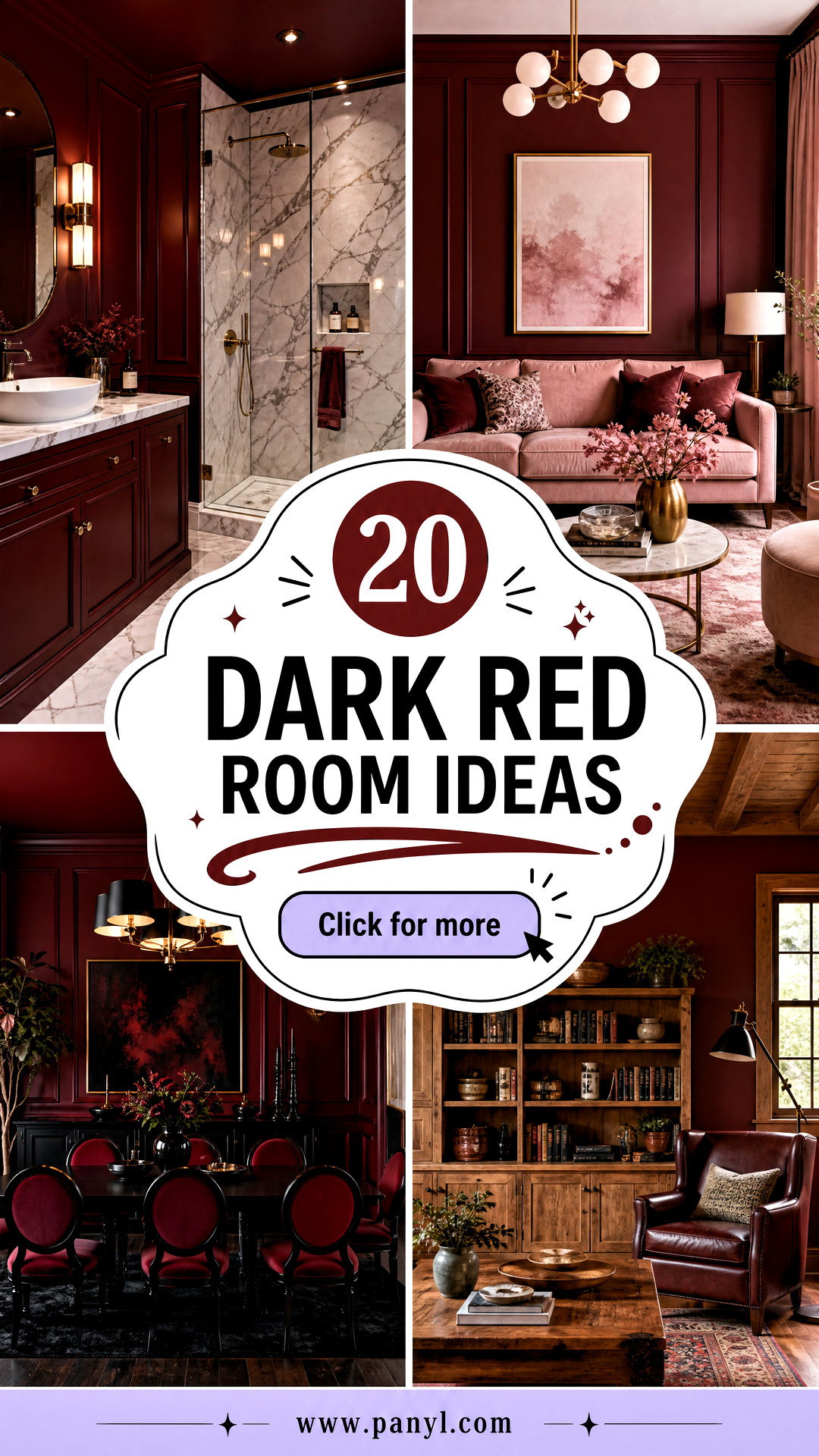 20 Dark Red Room Ideas for a Bold Sophisticated Home - 20 Dark Red Room Ideas for a Bold, Sophisticated Home