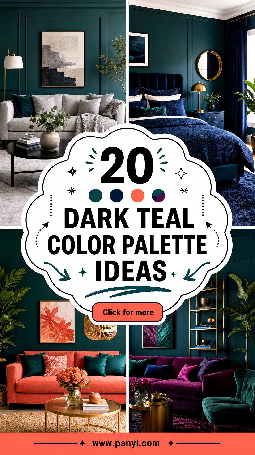 20 Dark Teal Color Palette Ideas for Chic Cohesive Rooms - 20 Dark Teal Color Palette Ideas for Chic, Cohesive Rooms