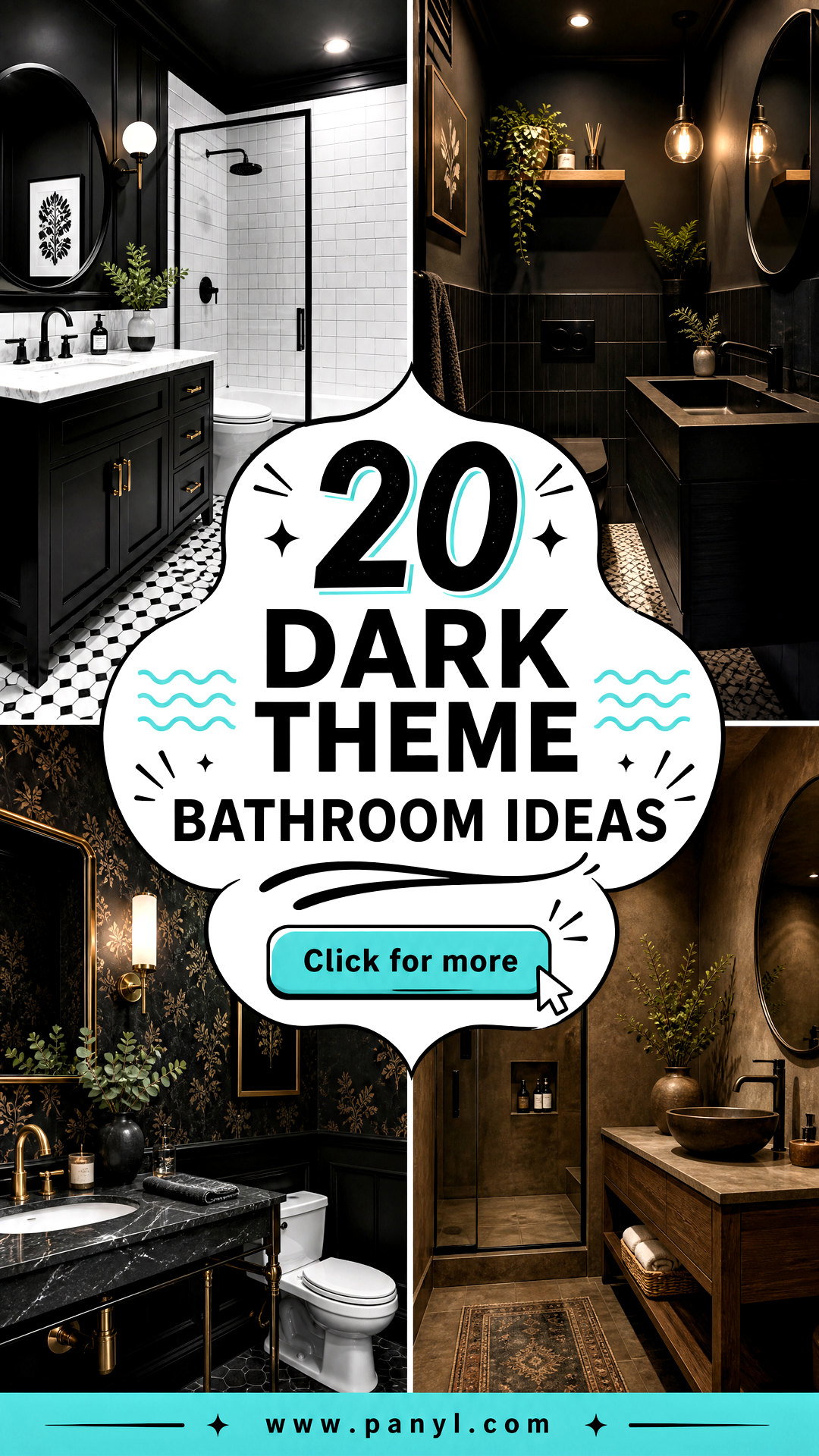 20 Dark Theme Bathroom Ideas for a Moody Spa-Like Retreat - 20 Dark Theme Bathroom Ideas for a Moody Spa-Like Retreat