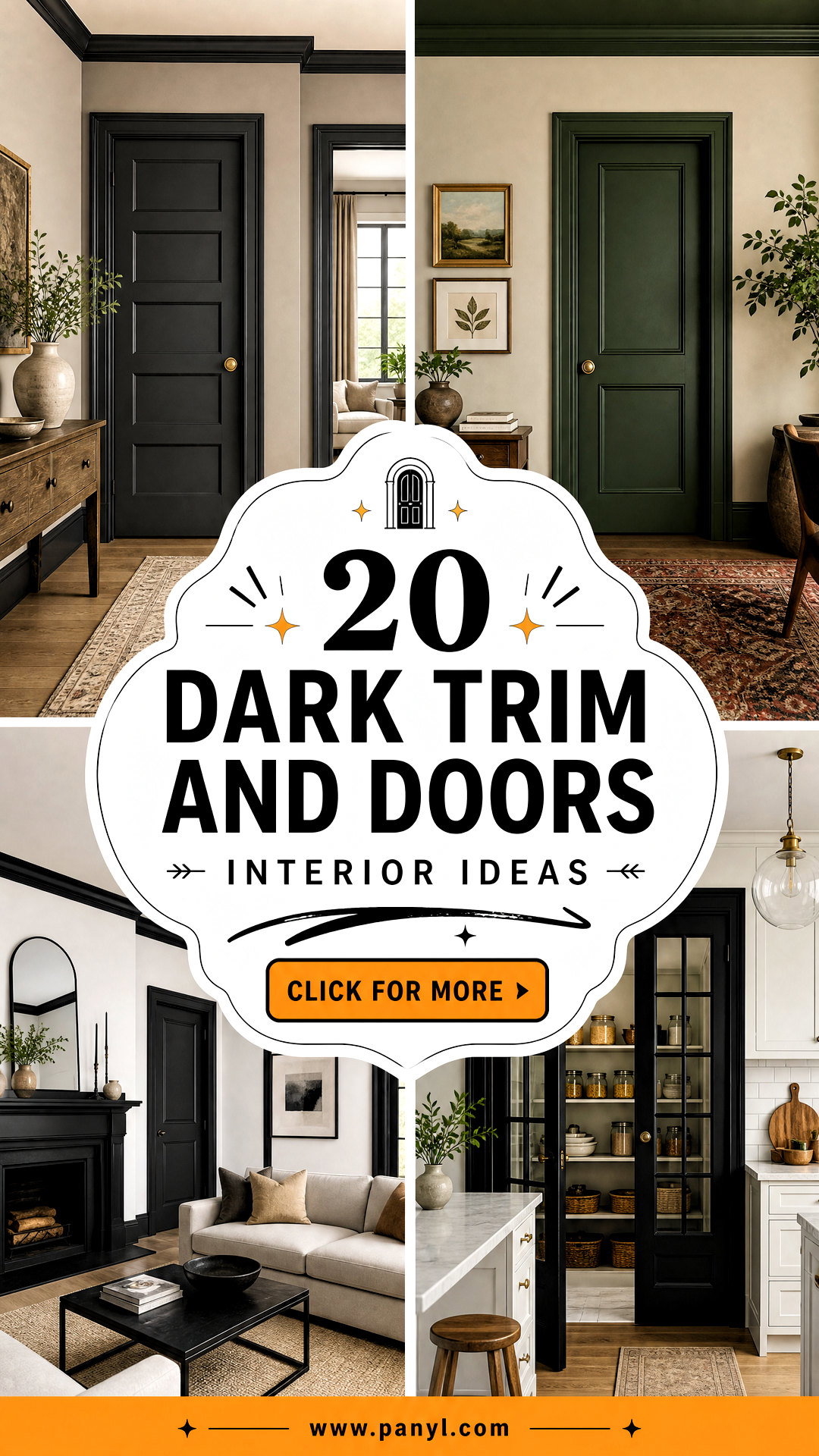 20 Dark Trim and Doors Interior Ideas for a Bold Modern Home - 20 Dark Trim and Doors Interior Ideas for a Bold Modern Home