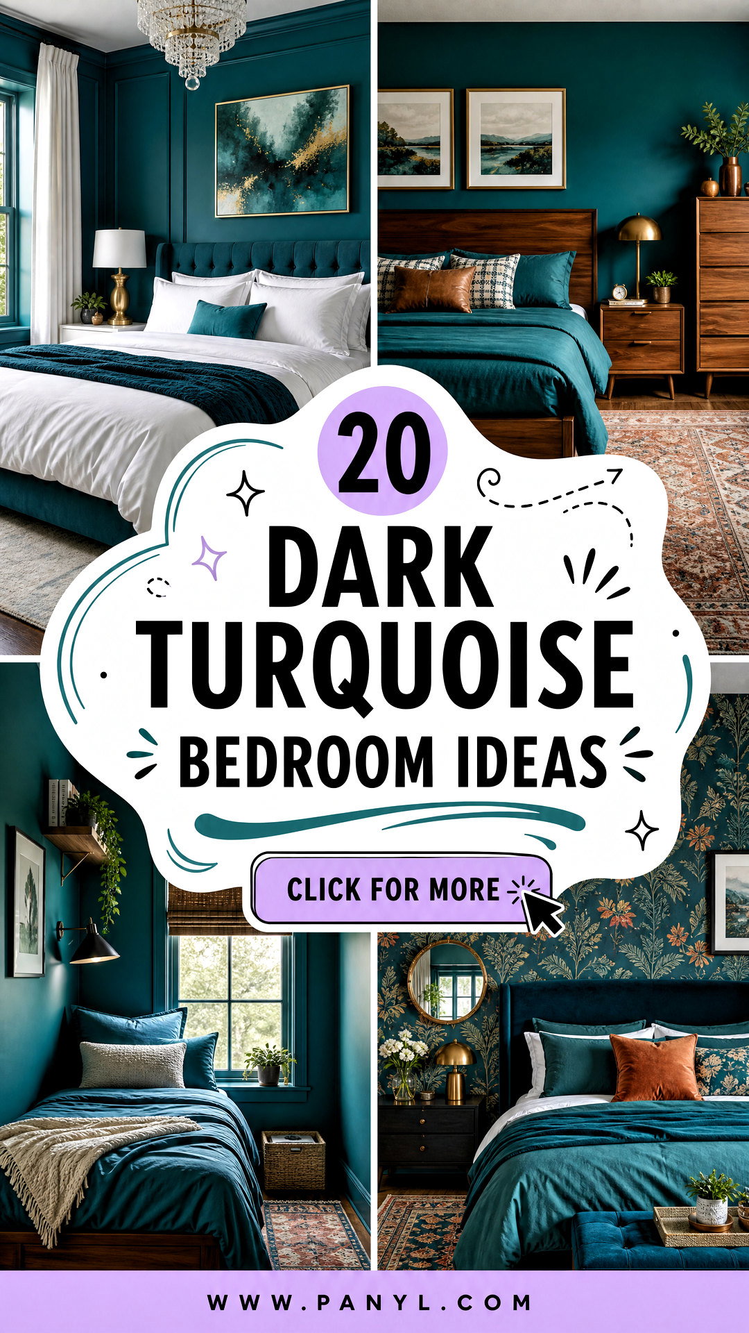 20 Dark Turquoise Bedroom Ideas for a Rich Serene Retreat - 20 Dark Turquoise Bedroom Ideas for a Rich, Serene Retreat