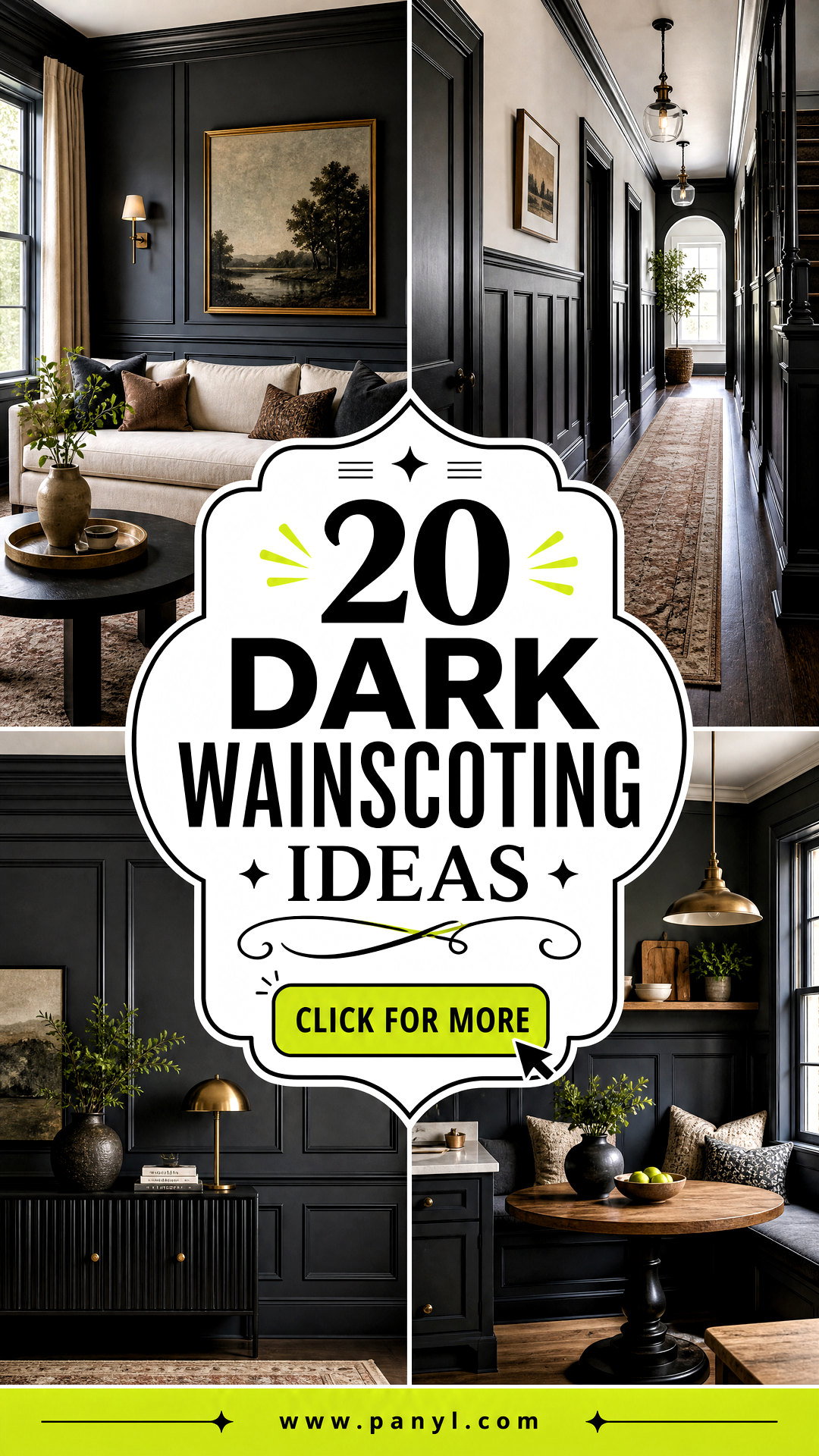 20 Dark Wainscoting Ideas for a Bold Timeless Home Look - 20 Dark Wainscoting Ideas for a Bold, Timeless Home Look