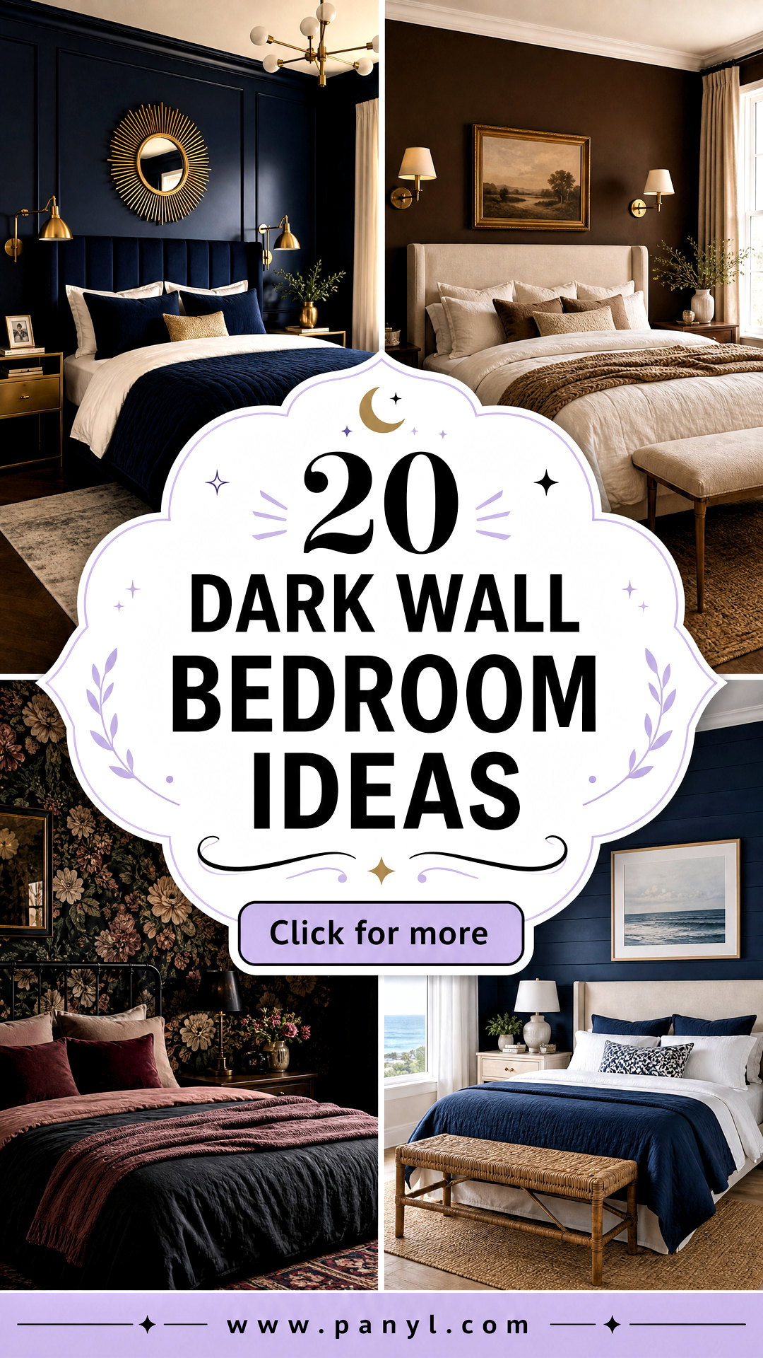 20 Dark Wall Bedroom Ideas for a Calm Cocooning Retreat - 20 Dark Wall Bedroom Ideas for a Calm, Cocooning Retreat