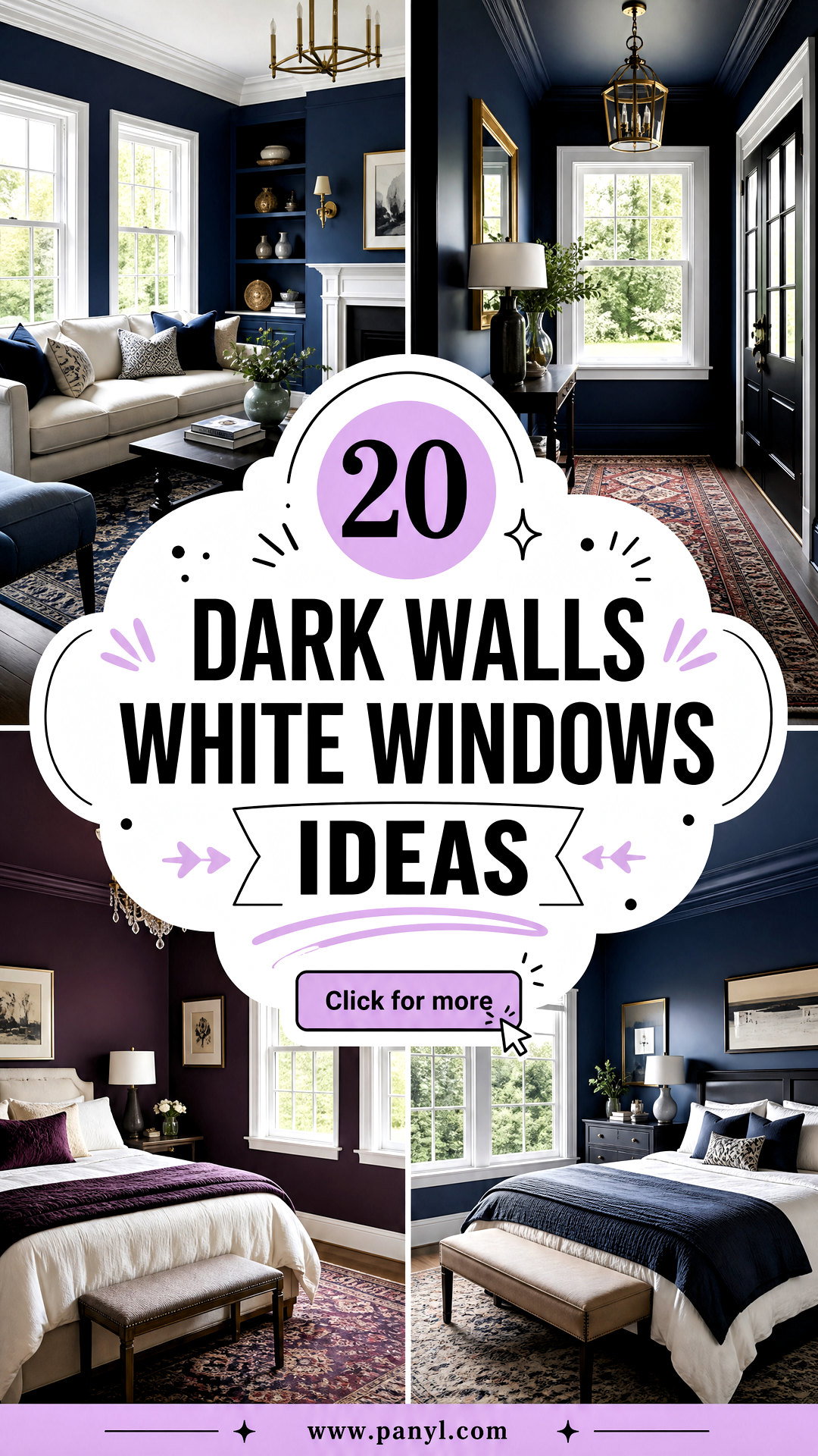 20 Dark Walls White Windows Ideas for Bold Balanced Rooms - 20 Dark Walls White Windows Ideas for Bold, Balanced Rooms