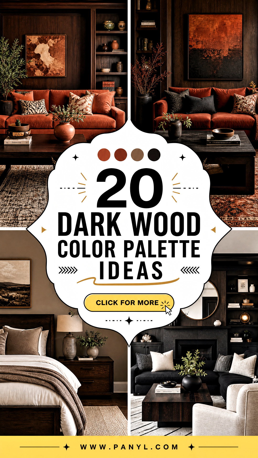 20 Dark Wood Color Palette Ideas for a Warm Refined Home - 20 Dark Wood Color Palette Ideas for a Warm, Refined Home