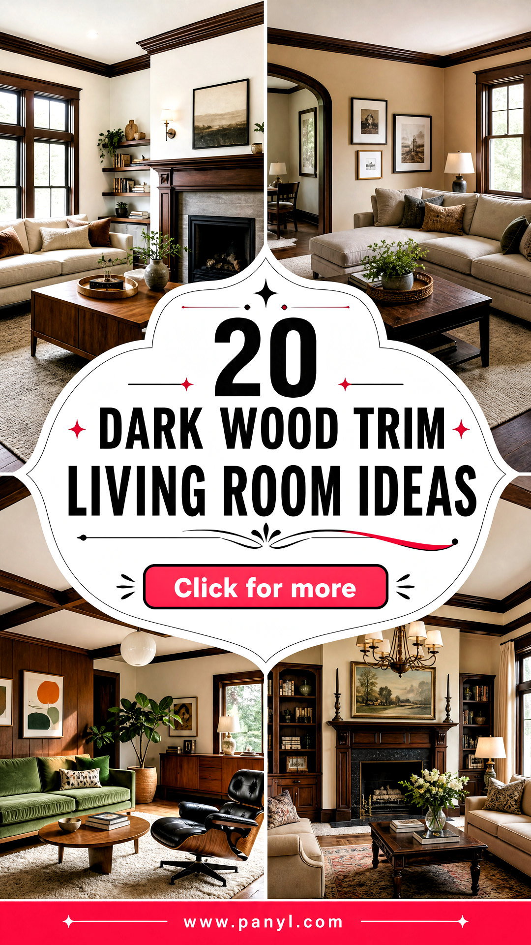 20 Dark Wood Trim Living Room Ideas for a Polished Look - 20 Dark Wood Trim Living Room Ideas for a Polished Look