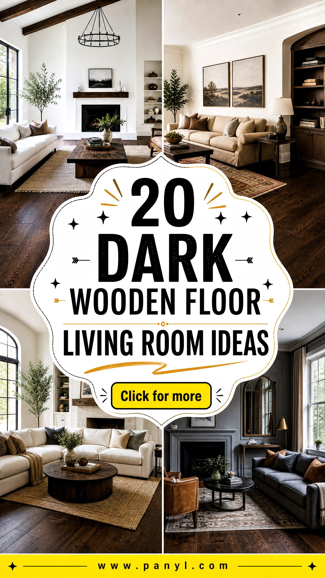 20 Dark Wooden Floor Living Room Ideas for Timeless Style - 20 Dark Wooden Floor Living Room Ideas for Timeless Style