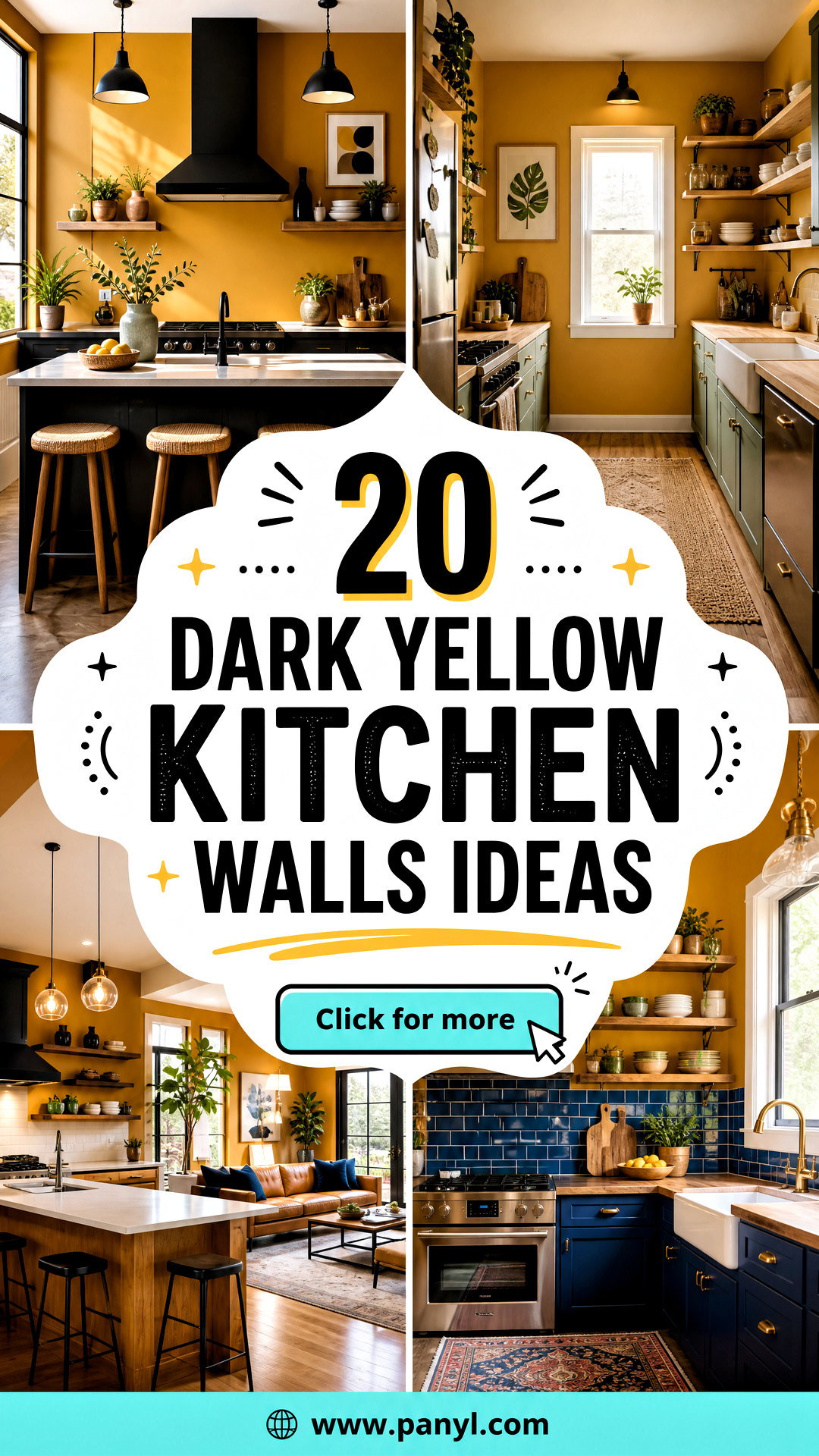 20 Dark Yellow Kitchen Walls Ideas for a Sunny Cozy Space - 20 Dark Yellow Kitchen Walls Ideas for a Sunny, Cozy Space