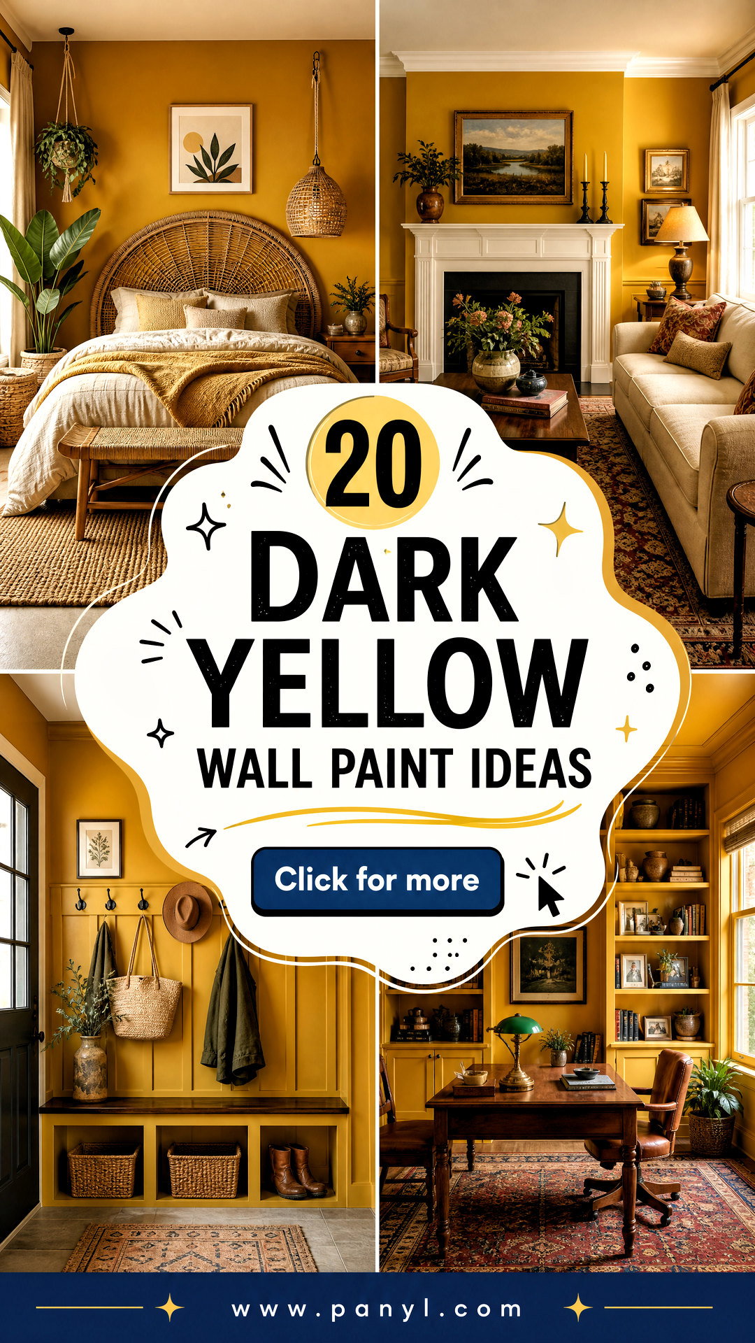 20 Dark Yellow Wall Paint Ideas for Warm Cheerful Rooms - 20 Dark Yellow Wall Paint Ideas for Warm, Cheerful Rooms