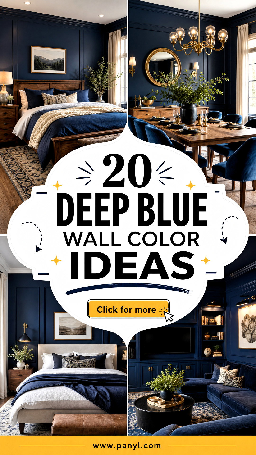 20 Deep Blue Wall Color Ideas for a Bold Calming Modern Home - 20 Deep Blue Wall Color Ideas for a Bold, Calming Modern Home