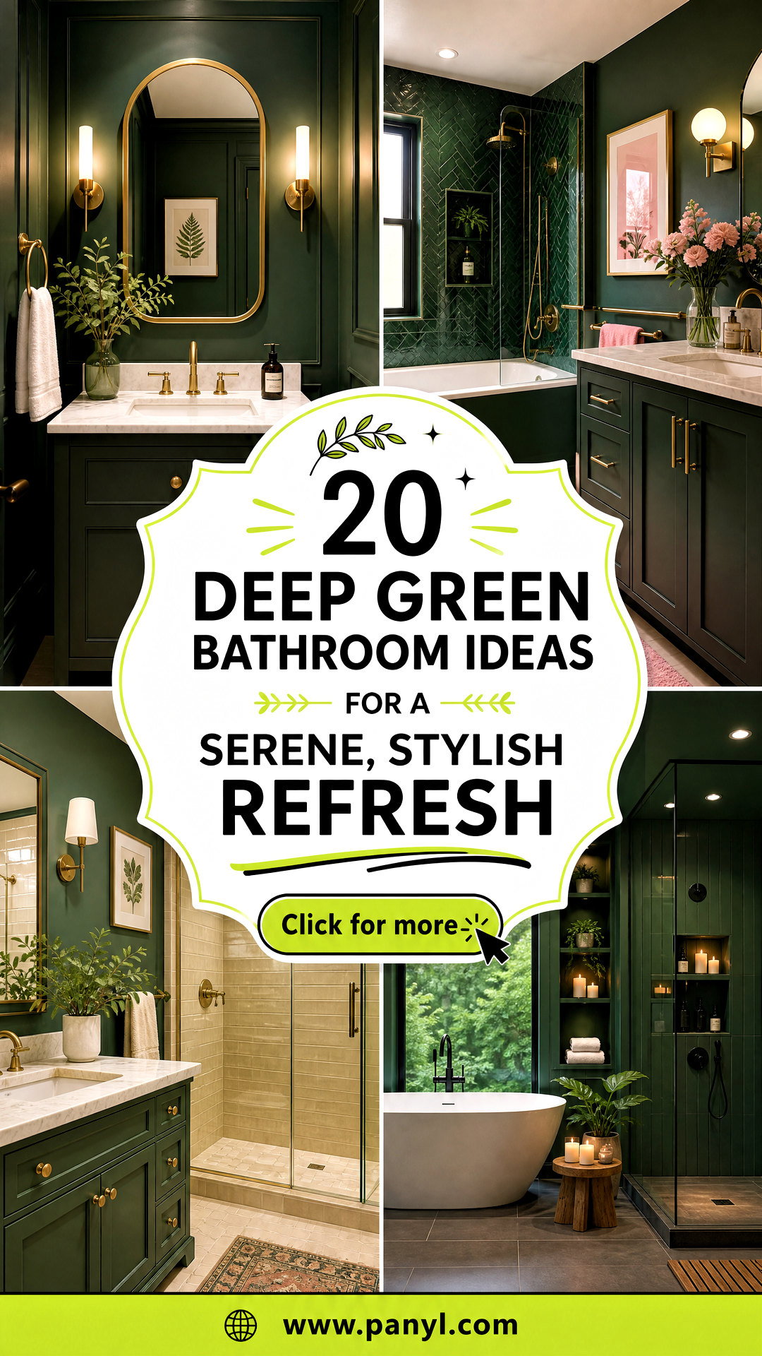 20 Deep Green Bathroom Ideas for a Serene Stylish Refresh - 20 Deep Green Bathroom Ideas for a Serene, Stylish Refresh