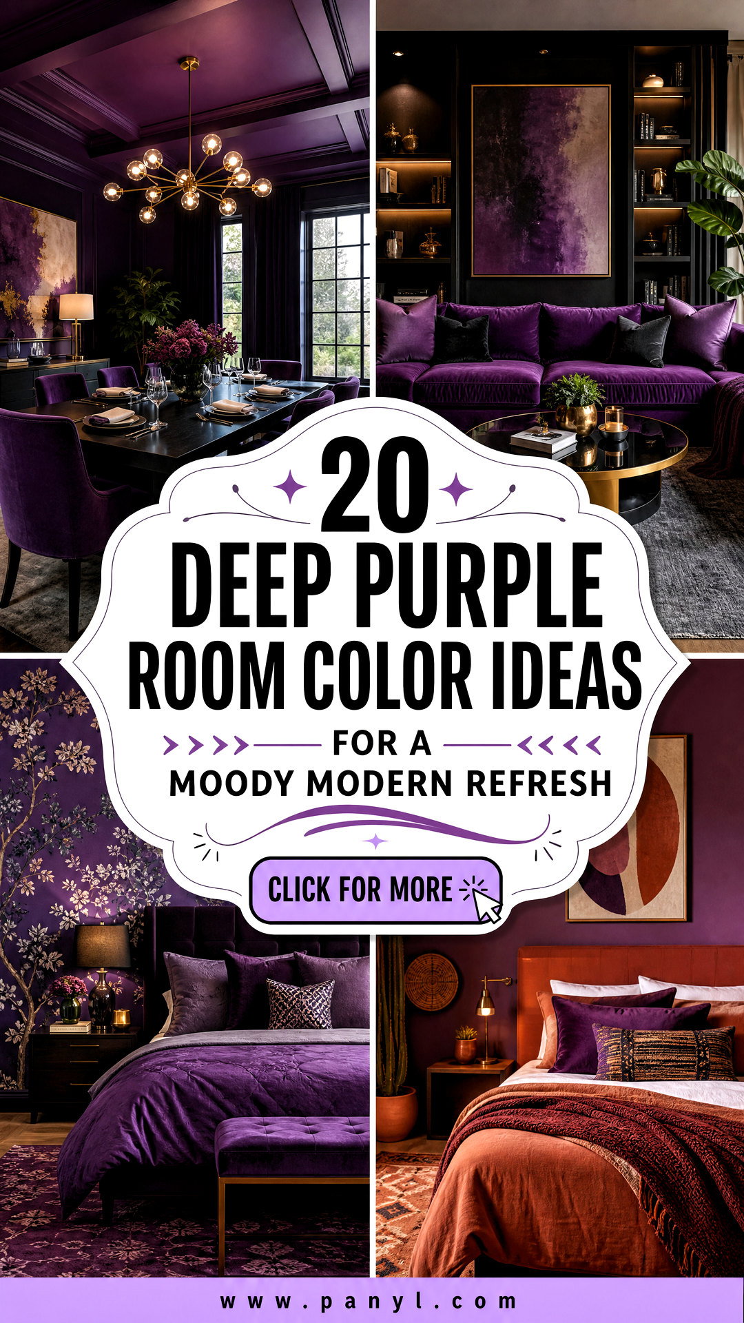 20 Deep Purple Room Color Ideas for a Moody Modern Refresh - 20 Deep Purple Room Color Ideas for a Moody Modern Refresh