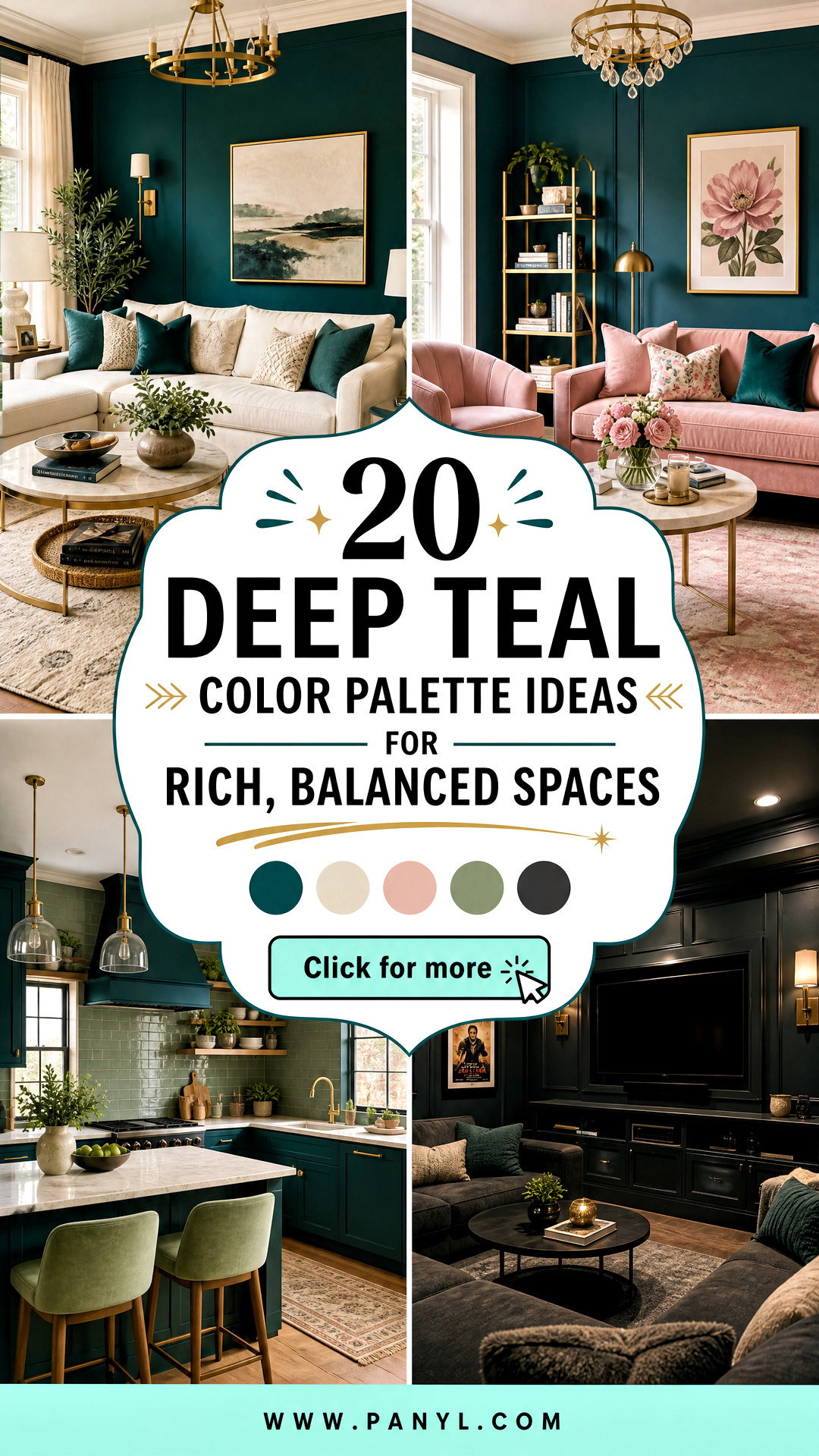 20 Deep Teal Color Palette Ideas for Rich Balanced Spaces - 20 Deep Teal Color Palette Ideas for Rich, Balanced Spaces