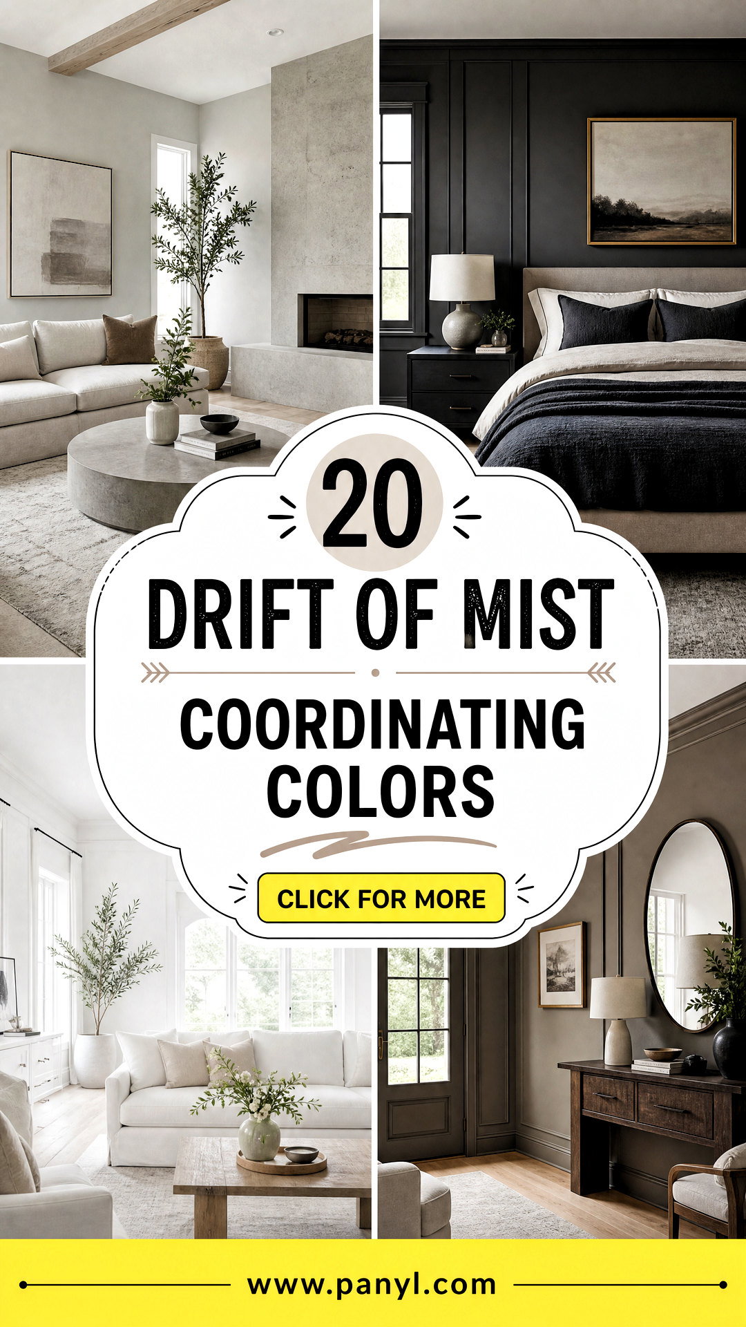 20 Drift of Mist Coordinating Colors for a Calm Modern Home - 20 Drift of Mist Coordinating Colors for a Calm, Modern Home