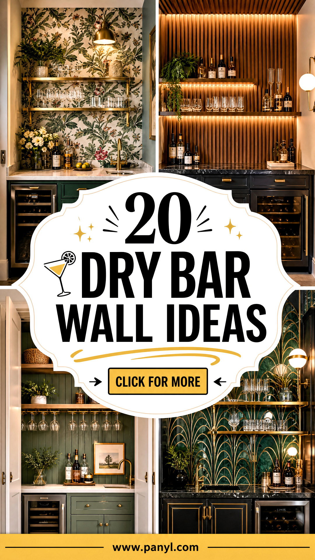 20 Dry Bar Wall Ideas for a Stylish Home Entertaining Space - 20 Dry Bar Wall Ideas for a Stylish Home Entertaining Space