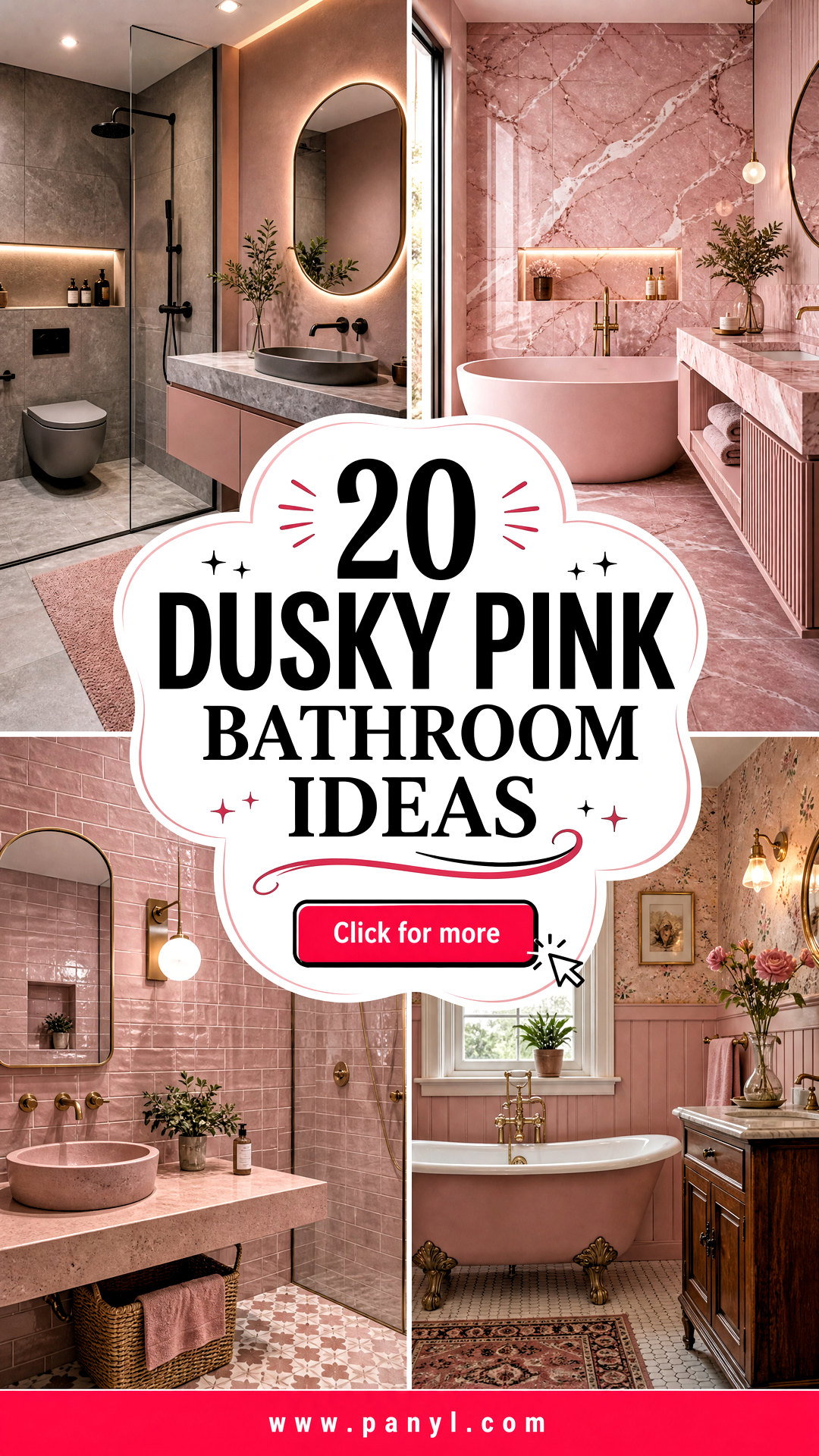 20 Dusky Pink Bathroom Ideas for a Chic Spa-Like Refresh - 20 Dusky Pink Bathroom Ideas for a Chic, Spa-Like Refresh