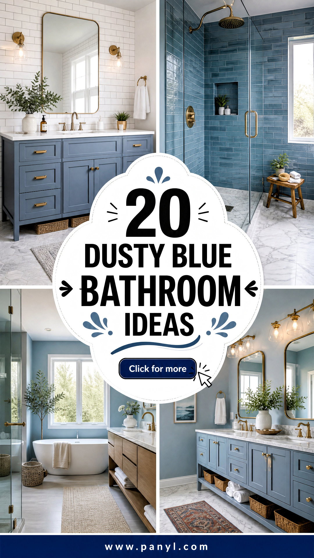 20 Dusty Blue Bathroom Ideas for a Fresh Spa-Like Escape - 20 Dusty Blue Bathroom Ideas for a Fresh, Spa-Like Escape