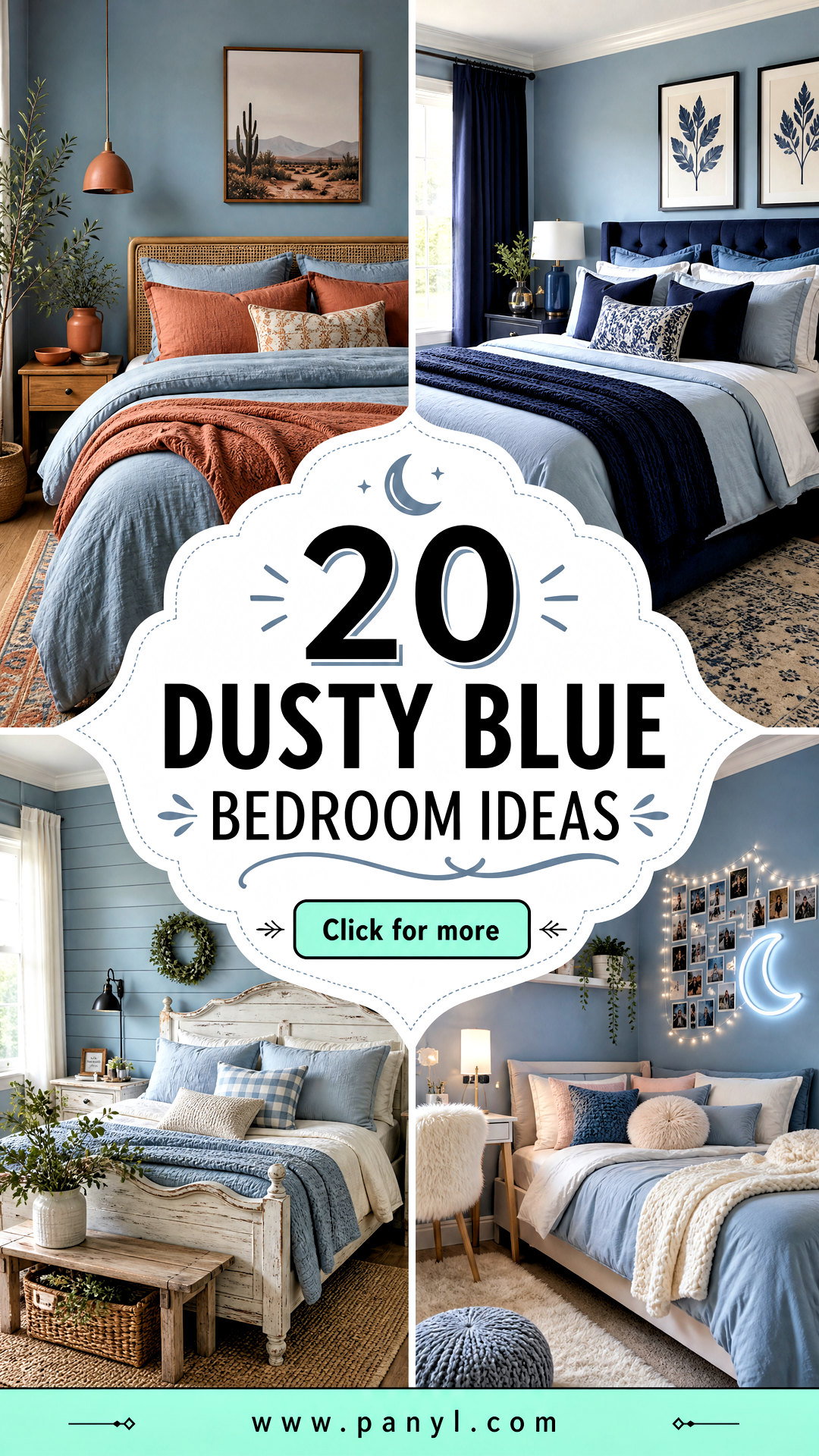 20 Dusty Blue Bedroom Ideas for a Calm Restful Retreat - 20 Dusty Blue Bedroom Ideas for a Calm, Restful Retreat