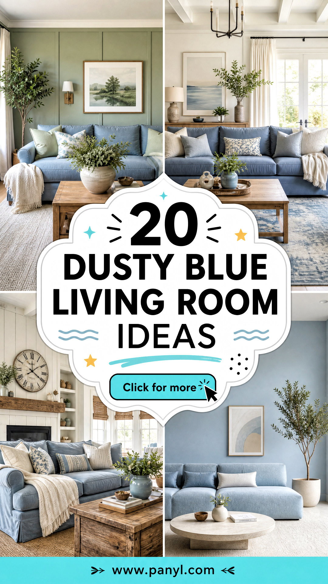 20 Dusty Blue Living Room Ideas for a Serene Coastal Look - 20 Dusty Blue Living Room Ideas for a Serene, Coastal Look