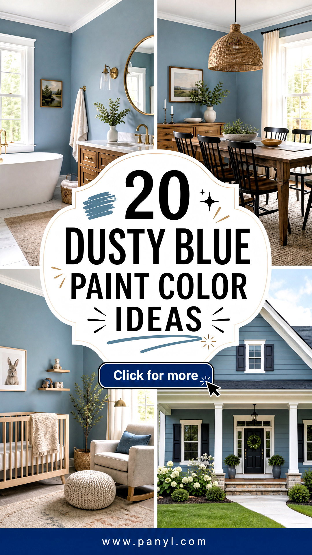 20 Dusty Blue Paint Color Ideas for a Calm Timeless Home - 20 Dusty Blue Paint Color Ideas for a Calm, Timeless Home