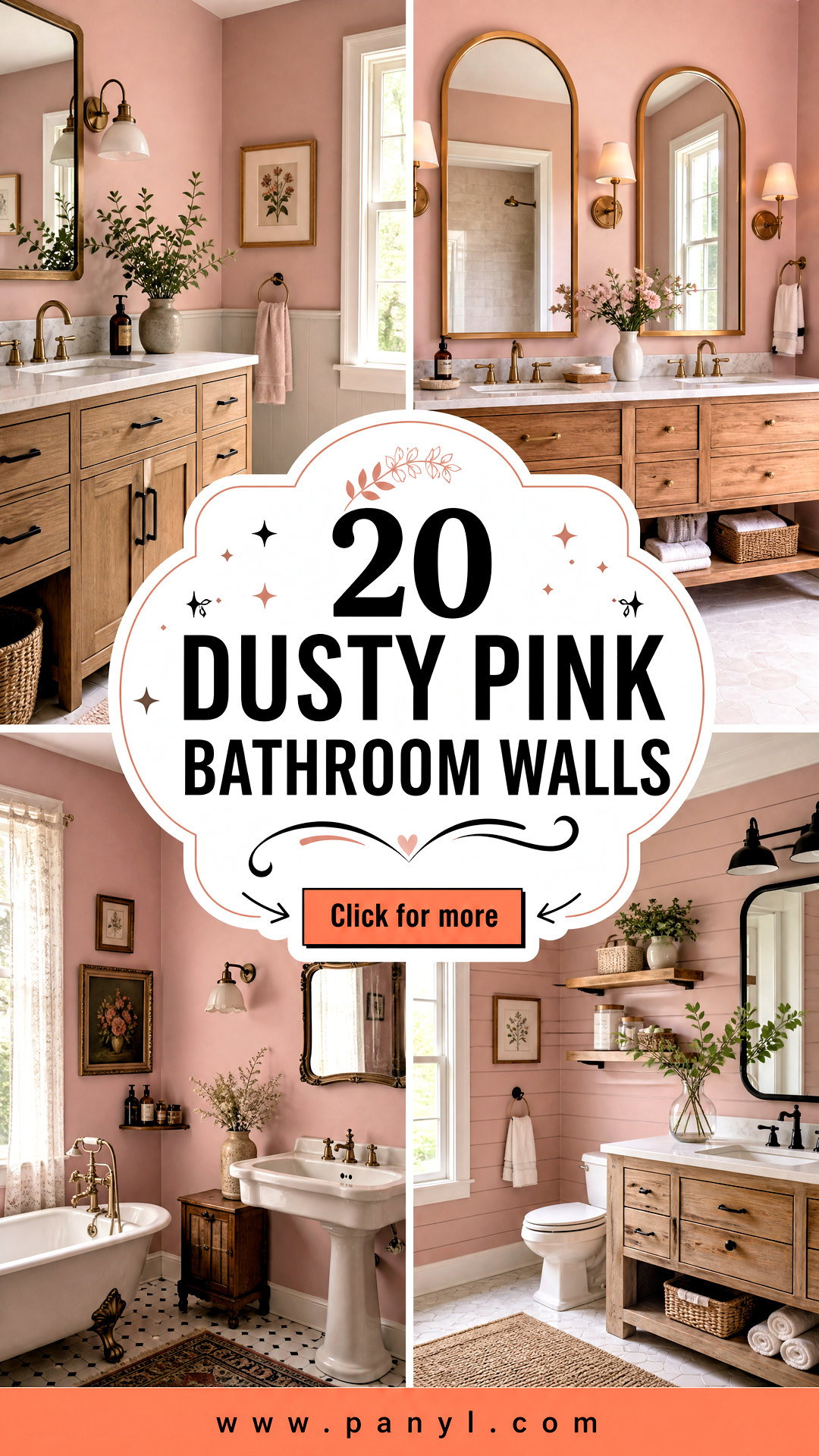 20 Dusty Pink Bathroom Walls Soft Serene Styling Inspiration - 20 Dusty Pink Bathroom Walls: Soft, Serene Styling Inspiration