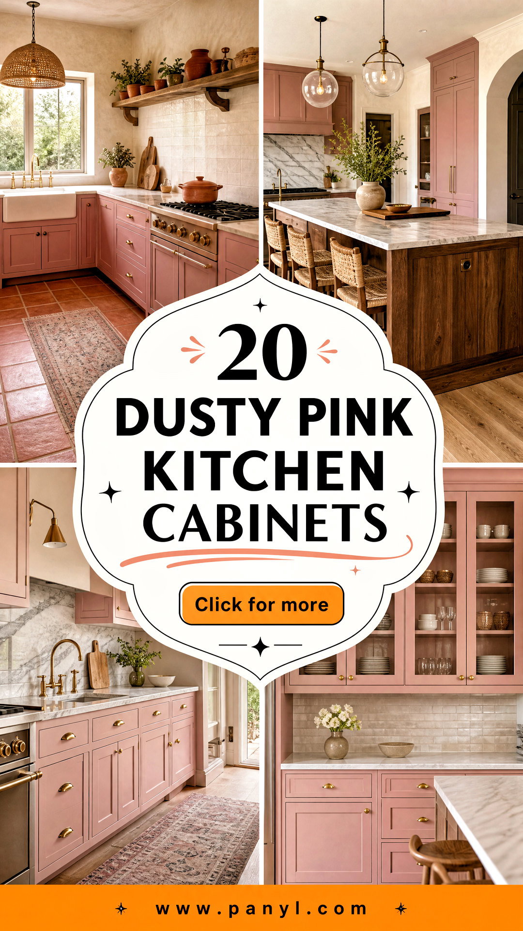 20 Dusty Pink Kitchen Cabinets for a Chic Unexpected Update - 20 Dusty Pink Kitchen Cabinets for a Chic, Unexpected Update