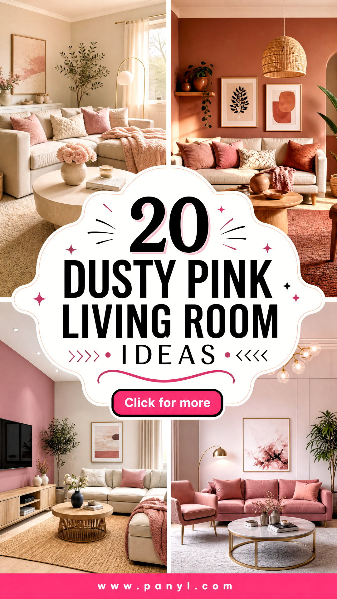 20 Dusty Pink Living Room Ideas for a Cozy Modern Refresh - 20 Dusty Pink Living Room Ideas for a Cozy, Modern Refresh