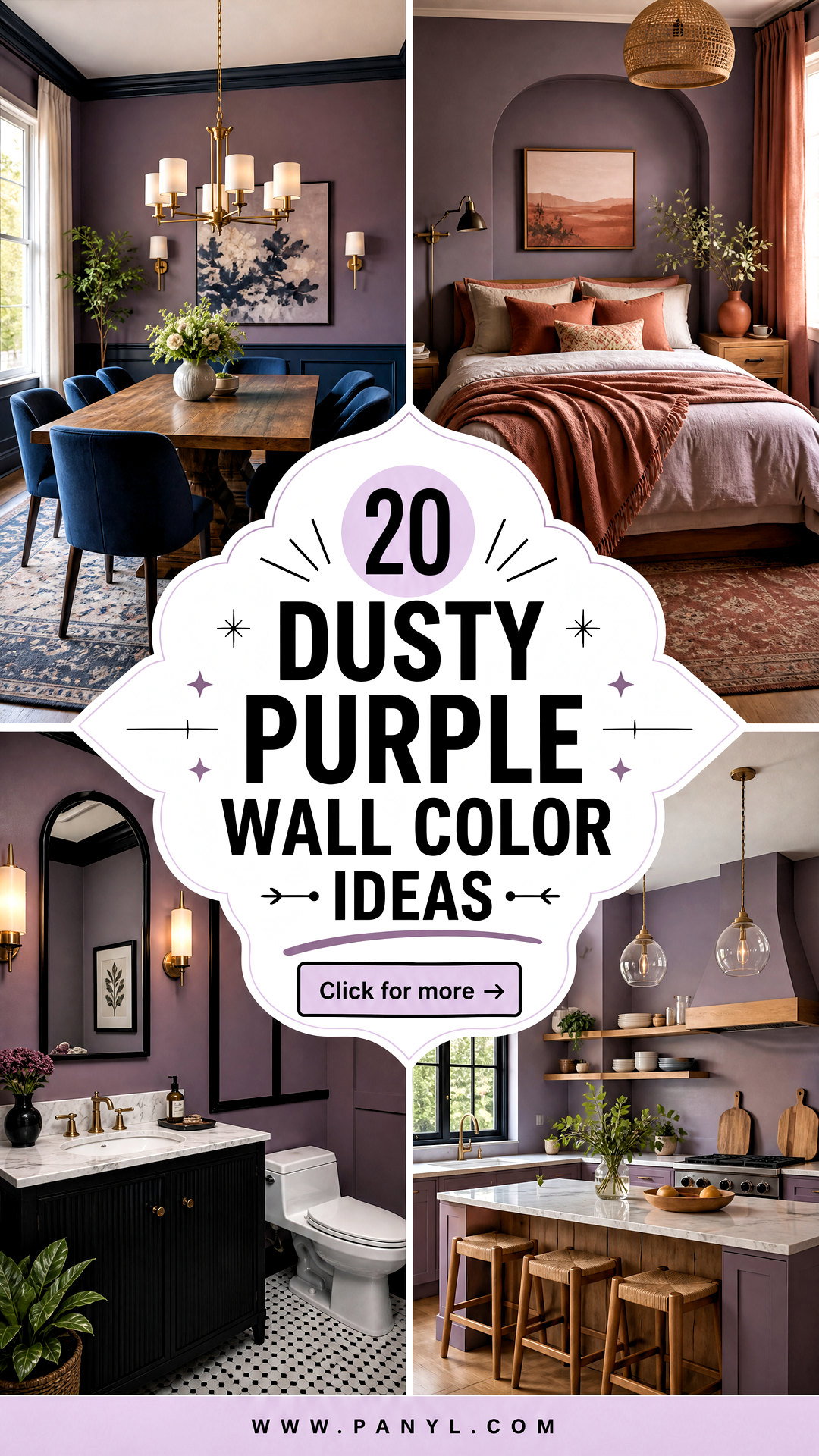20 Dusty Purple Wall Color Ideas for a Cozy Modern Home - 20 Dusty Purple Wall Color Ideas for a Cozy, Modern Home