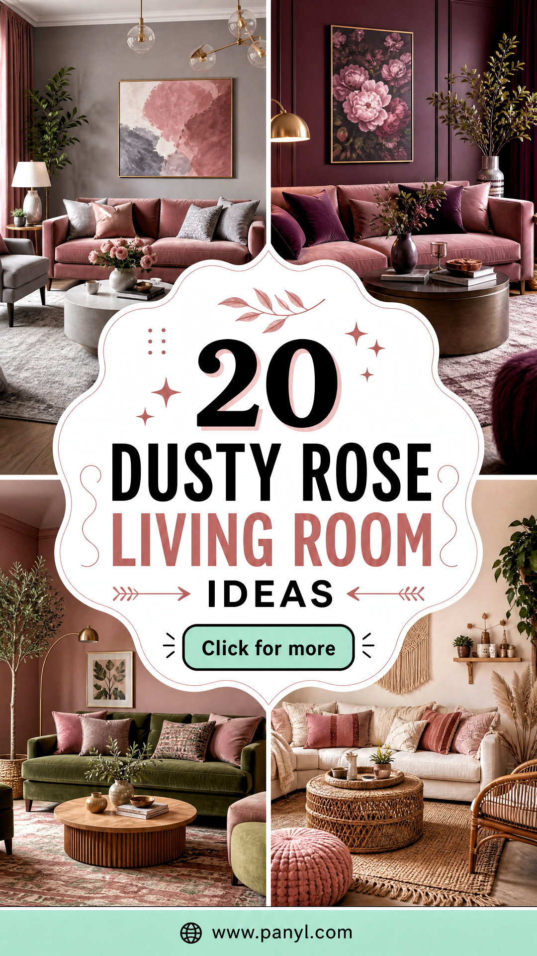 20 Dusty Rose Living Room Ideas for a Warm Chic Home - 20 Dusty Rose Living Room Ideas for a Warm, Chic Home