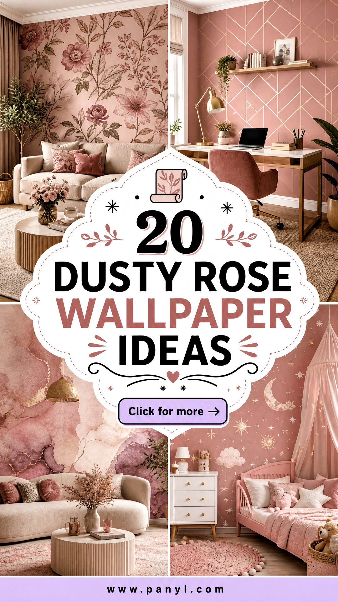 20 Dusty Rose Wallpaper Ideas for Soft Sophisticated Rooms - 20 Dusty Rose Wallpaper Ideas for Soft, Sophisticated Rooms
