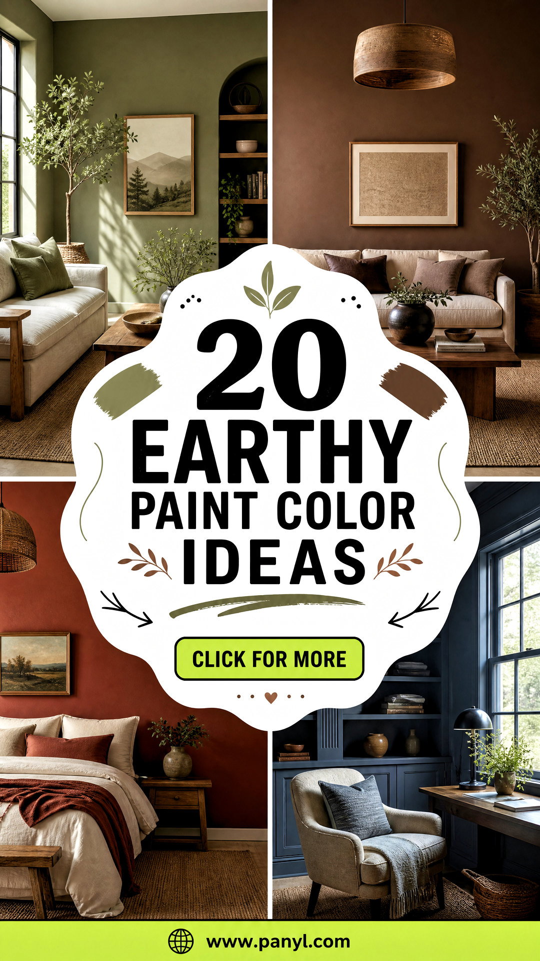 20 Earthy Paint Colors for a Calm Nature-Inspired Home - 20 Earthy Paint Colors for a Calm, Nature-Inspired Home