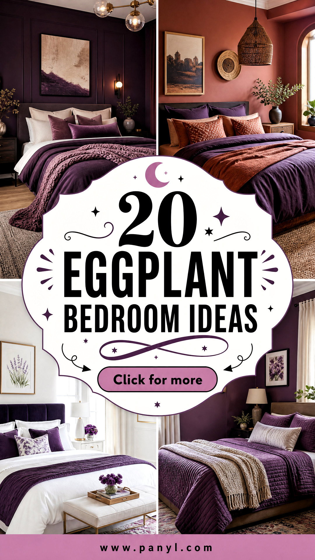 20 Eggplant Bedroom Ideas for a Cozy Dramatic Retreat - 20 Eggplant Bedroom Ideas for a Cozy, Dramatic Retreat