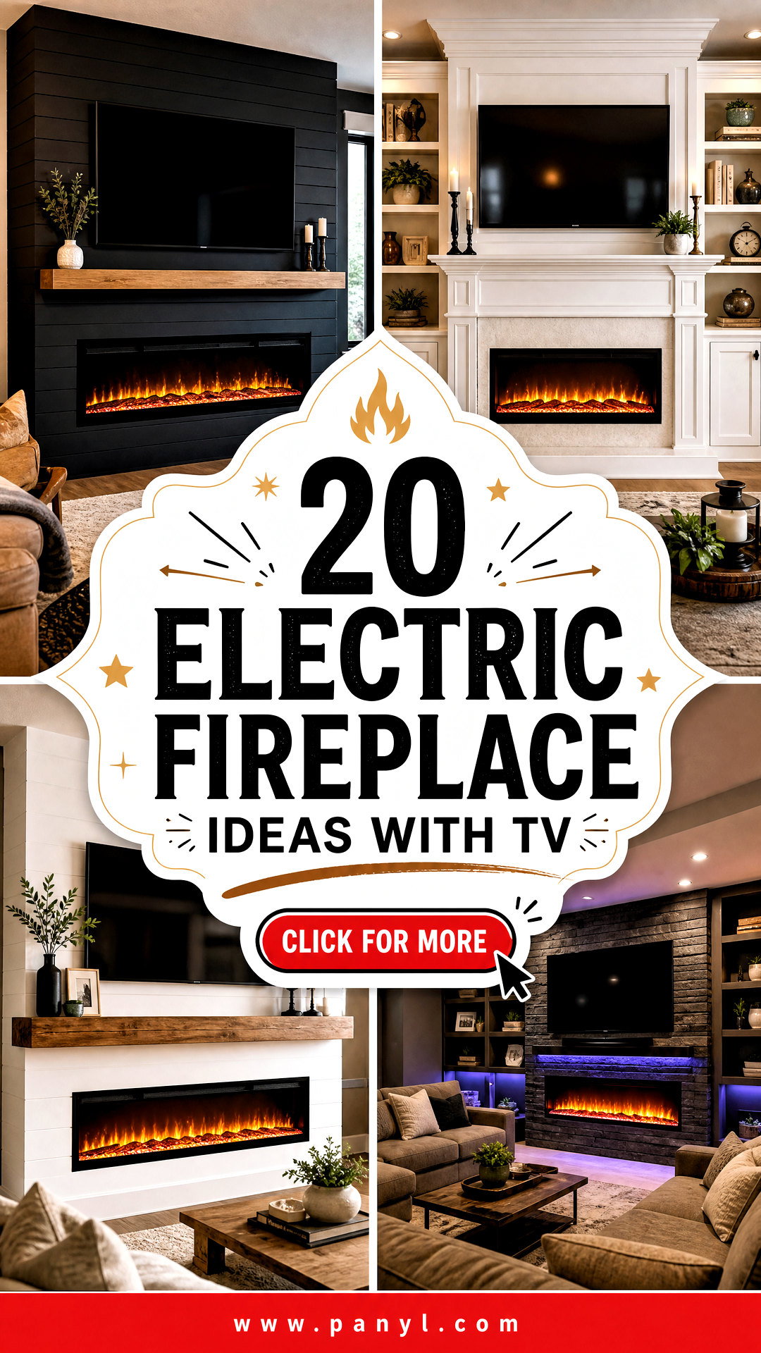 20 Electric Fireplace Ideas With TV for Cozy Modern Rooms - 20 Electric Fireplace Ideas With TV for Cozy Modern Rooms