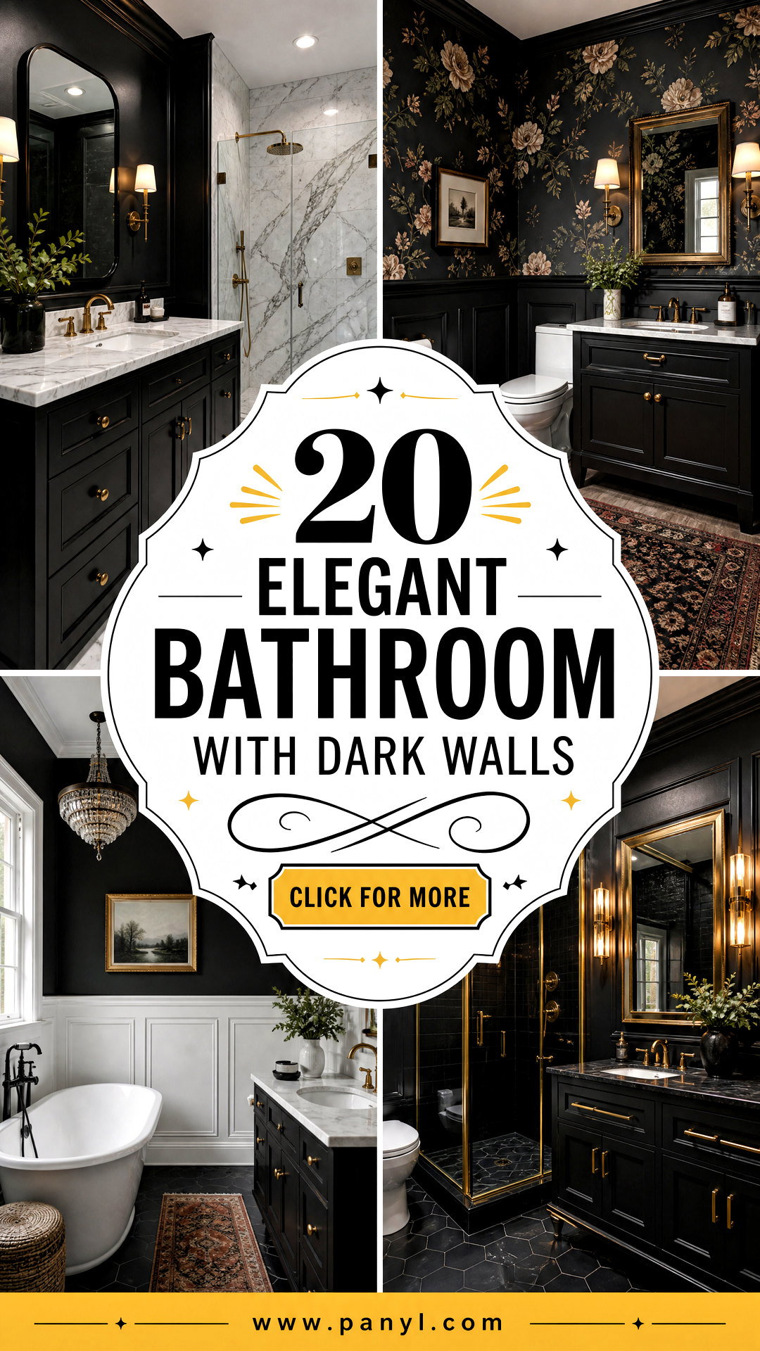 20 Elegant Bathroom With Dark Walls Luxe Design Inspiration - 20 Elegant Bathroom With Dark Walls: Luxe Design Inspiration
