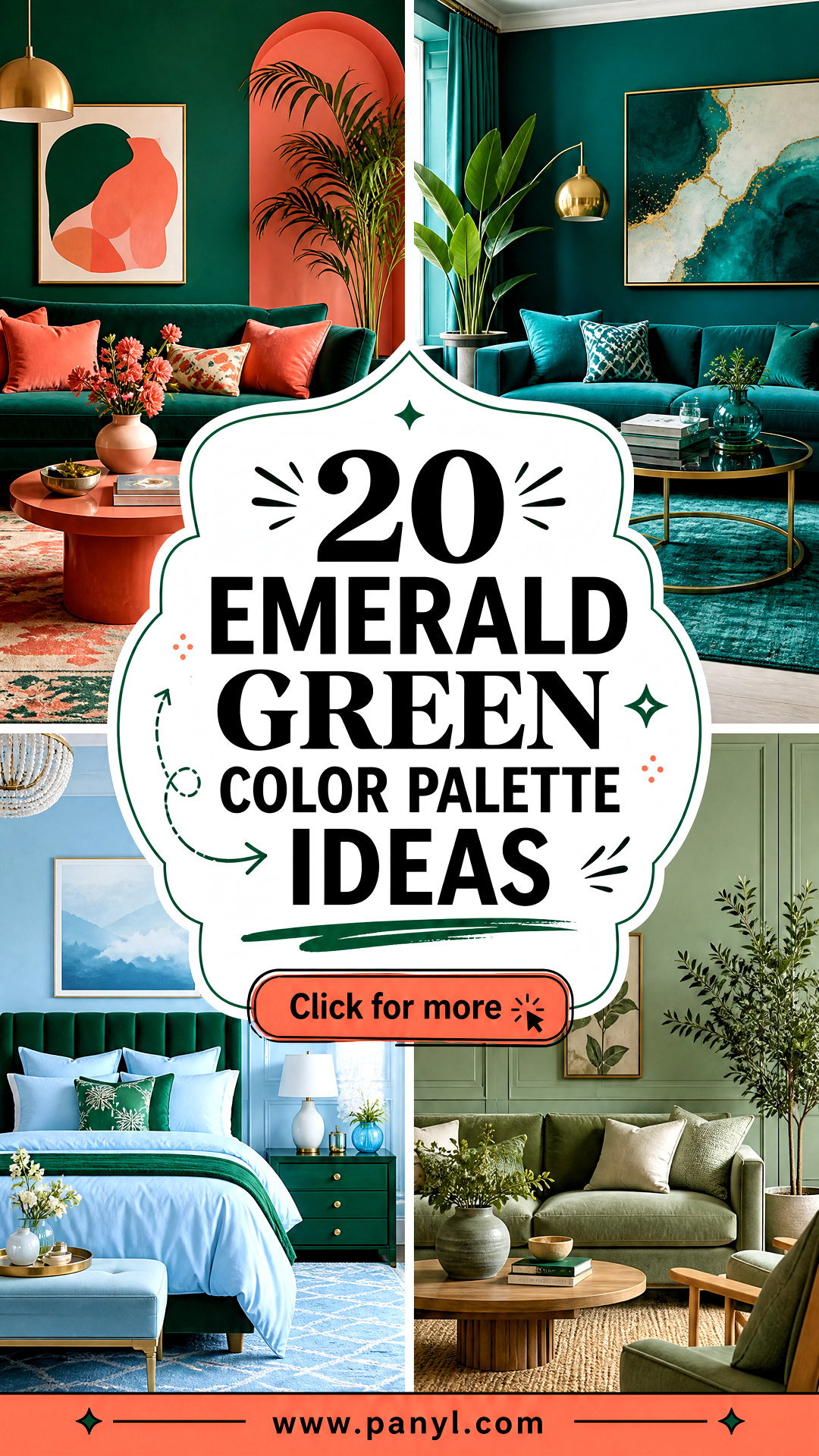 20 Emerald Green Color Palette Ideas for Fresh Bold Rooms - 20 Emerald Green Color Palette Ideas for Fresh, Bold Rooms