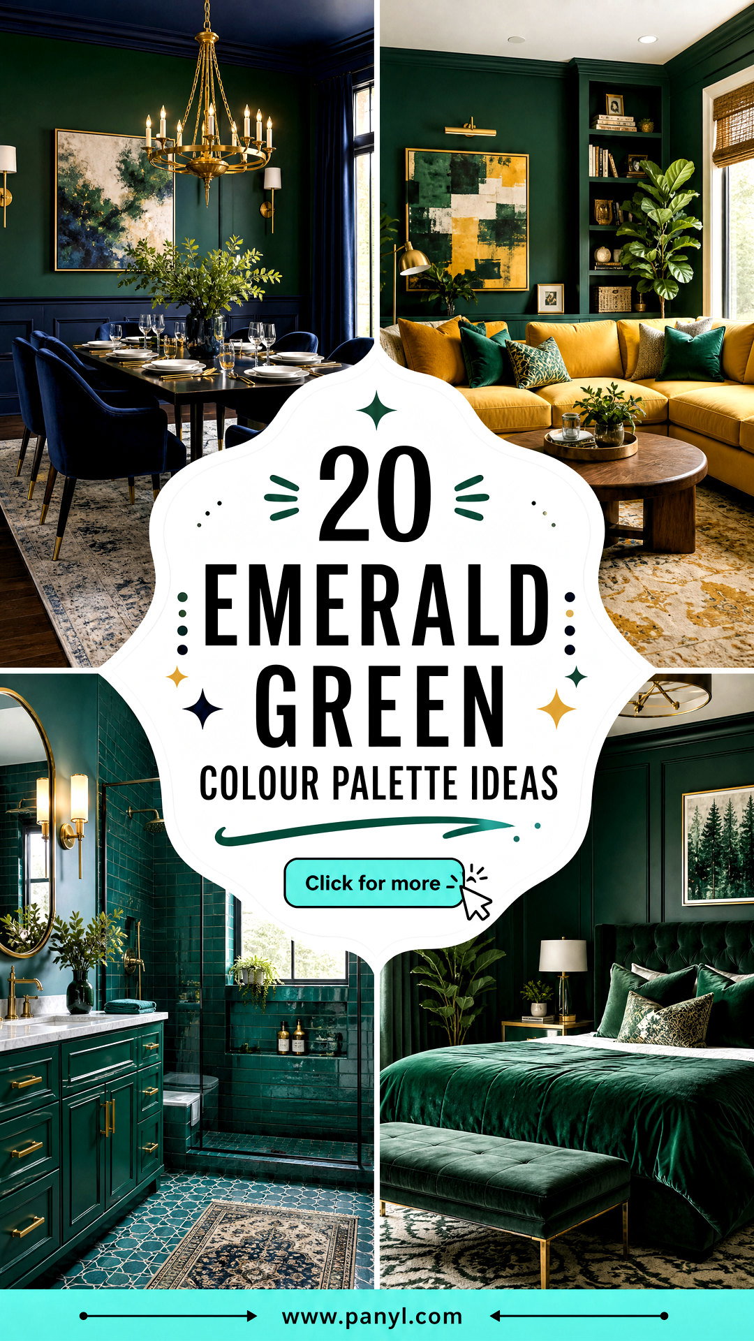 20 Emerald Green Colour Palette Ideas for Timeless Rooms - 20 Emerald Green Colour Palette Ideas for Timeless Rooms