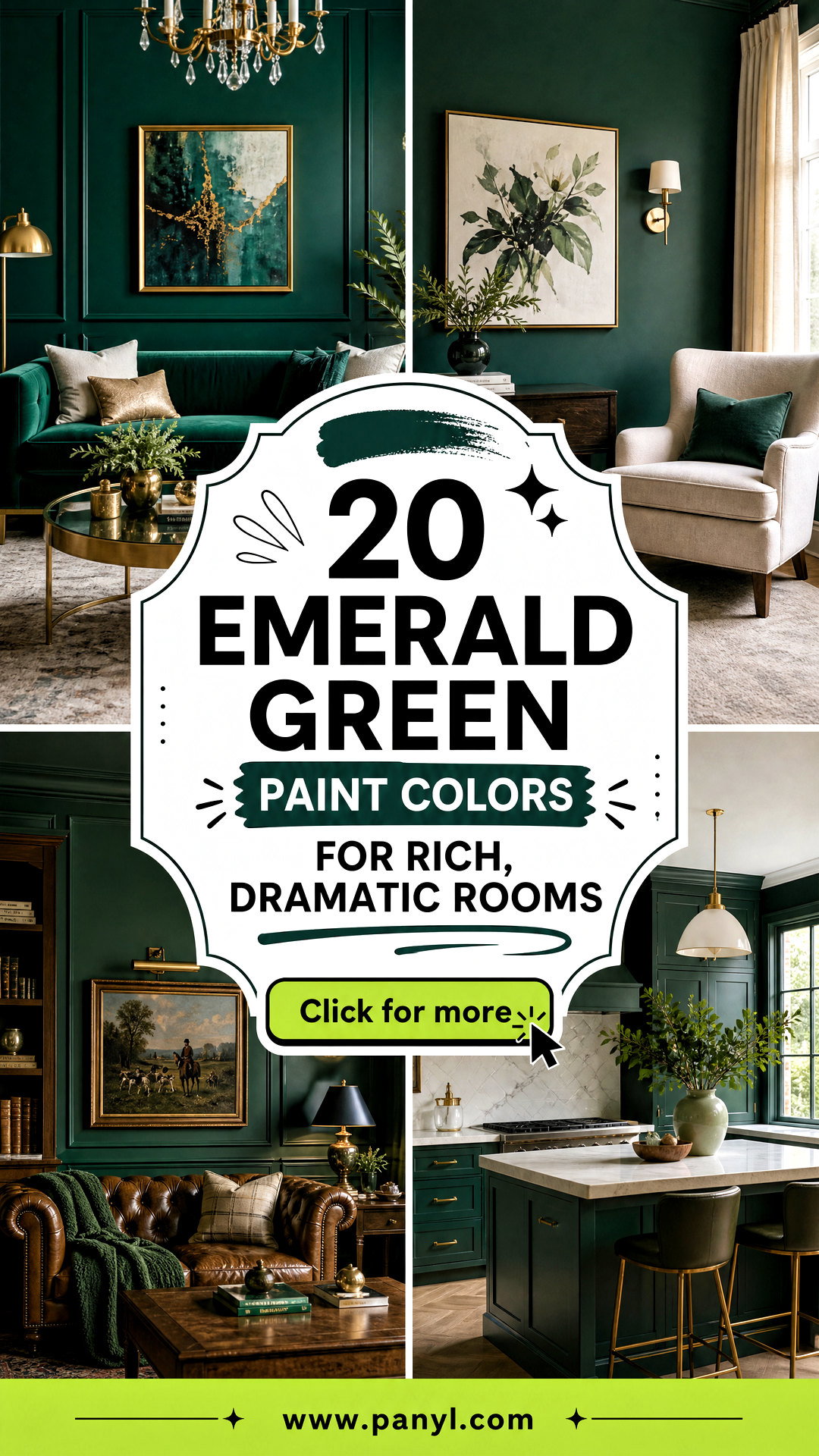20 Emerald Green Paint Colors for Rich Dramatic Rooms - 20 Emerald Green Paint Colors for Rich, Dramatic Rooms