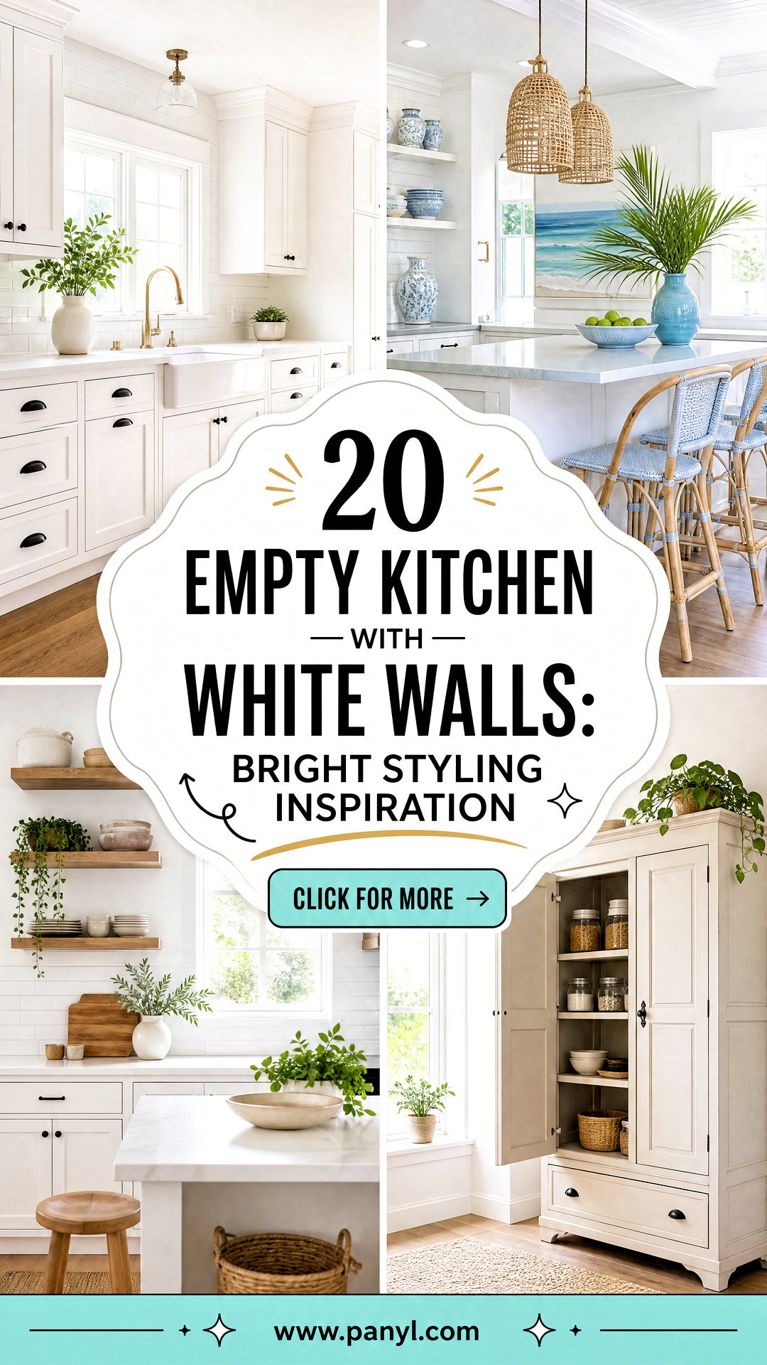 20 Empty Kitchen With White Walls Bright Styling Inspiration - 20 Empty Kitchen With White Walls: Bright Styling Inspiration