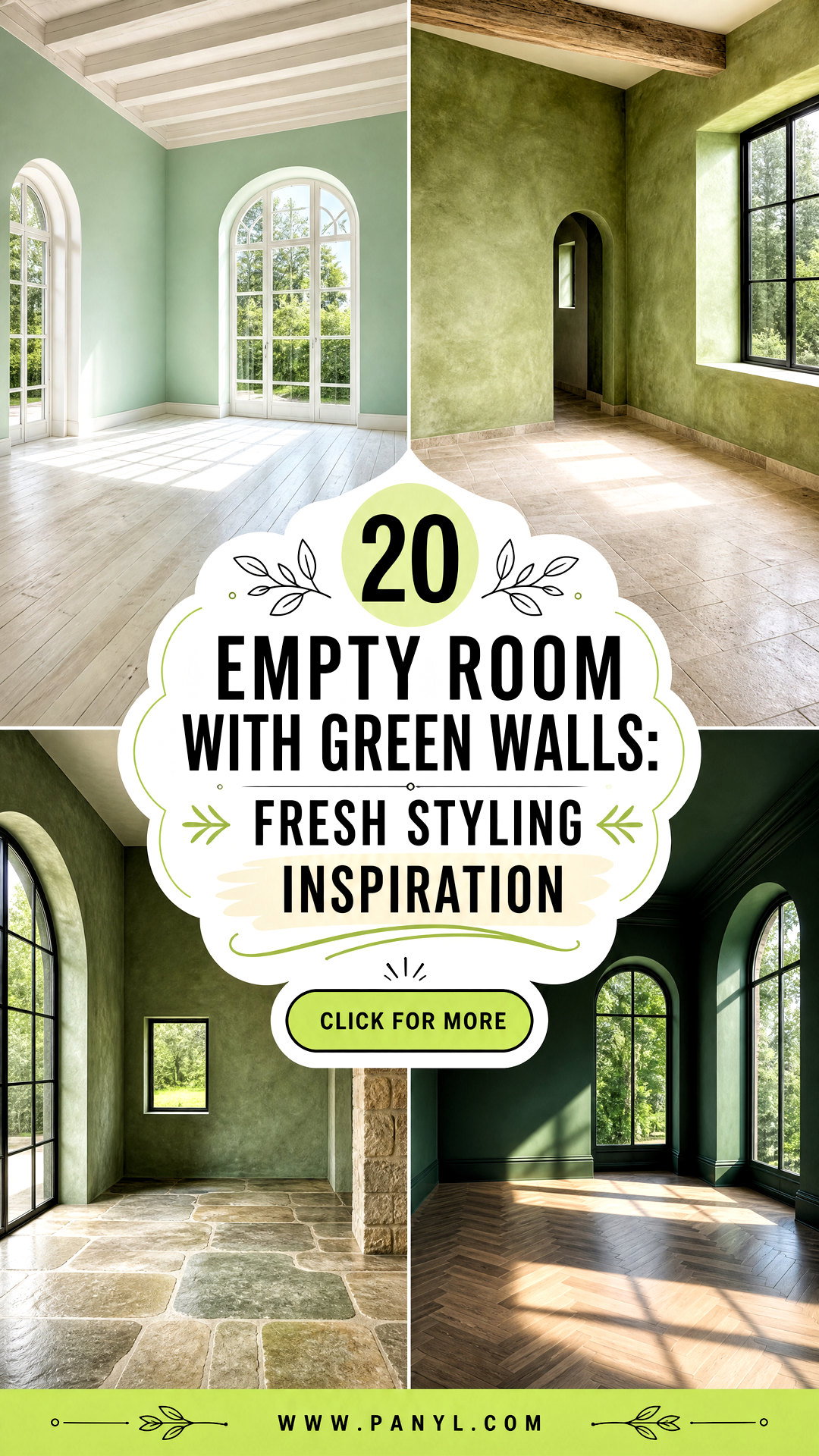 20 Empty Room With Green Walls Fresh Styling Inspiration - 20 Empty Room With Green Walls: Fresh Styling Inspiration