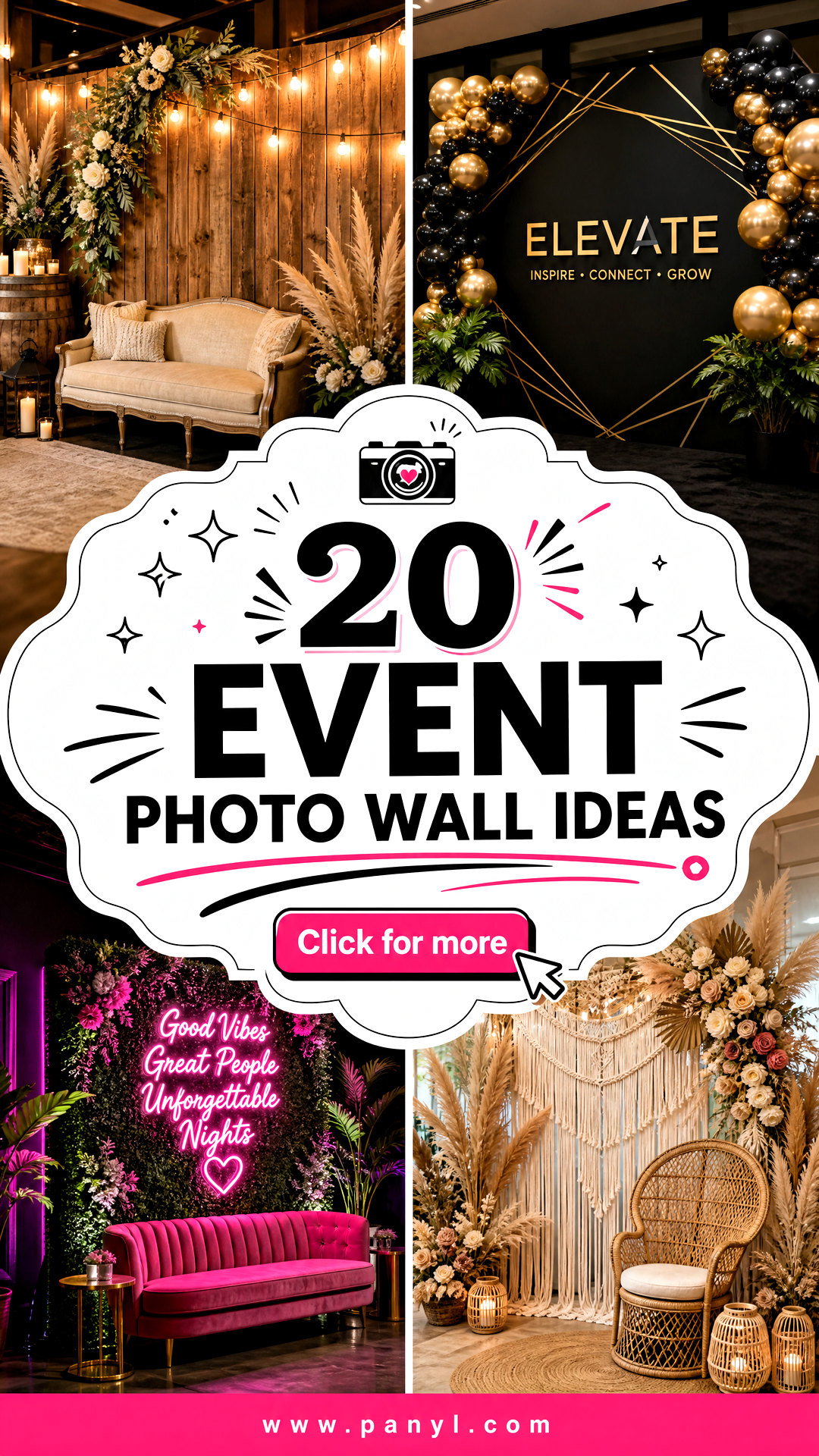 20 Event Photo Wall Ideas Guests Will Love and Always Remember - 20 Event Photo Wall Ideas Guests Will Love and Always Remember
