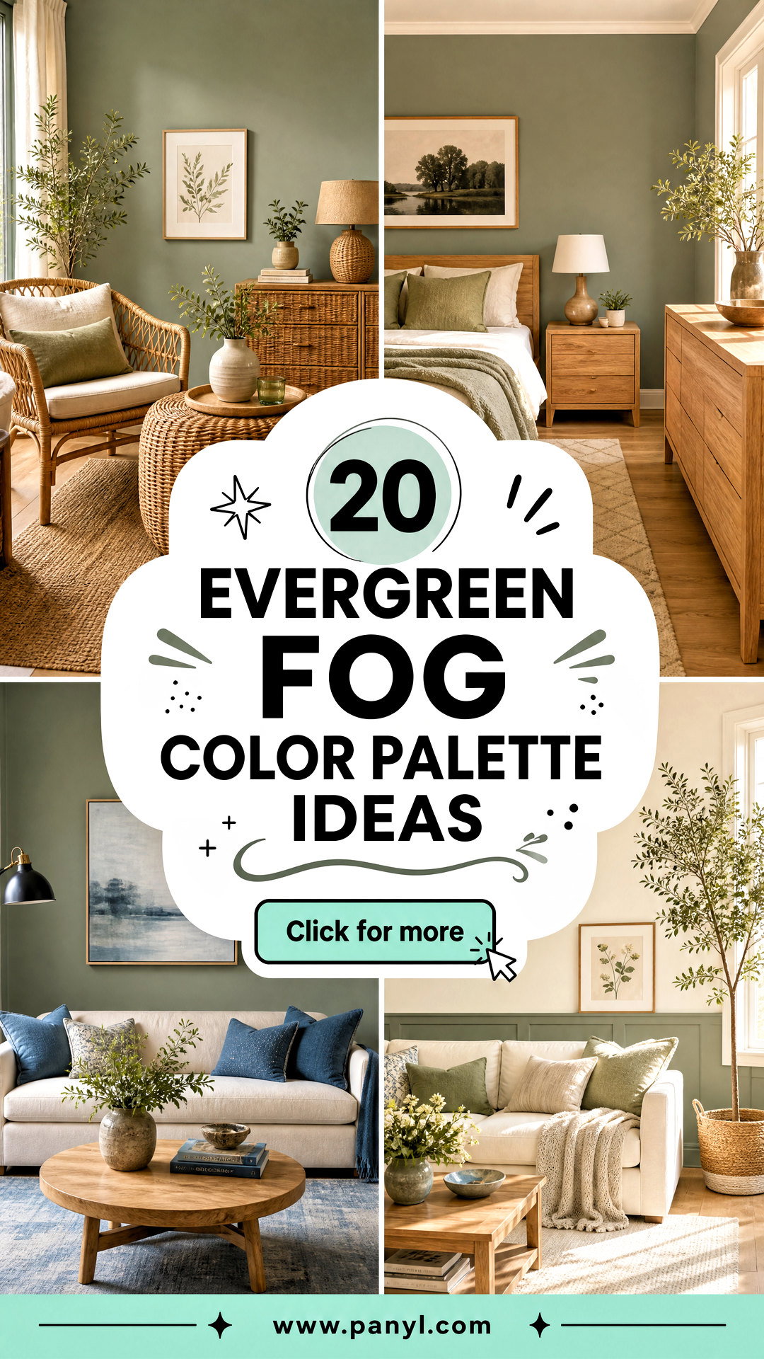 20 Evergreen Fog Color Palette Ideas for a Calm Refresh - 20 Evergreen Fog Color Palette Ideas for a Calm Refresh