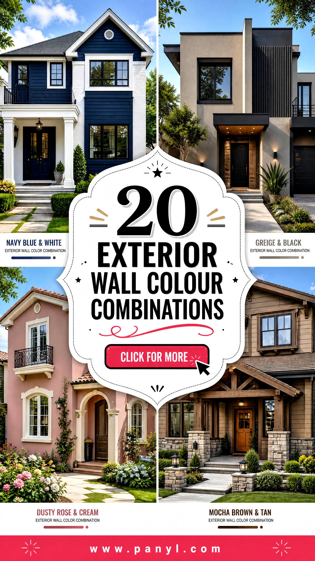 20 Exterior Wall Colour Combinations for Striking Homes - 20 Exterior Wall Colour Combinations for Striking Homes