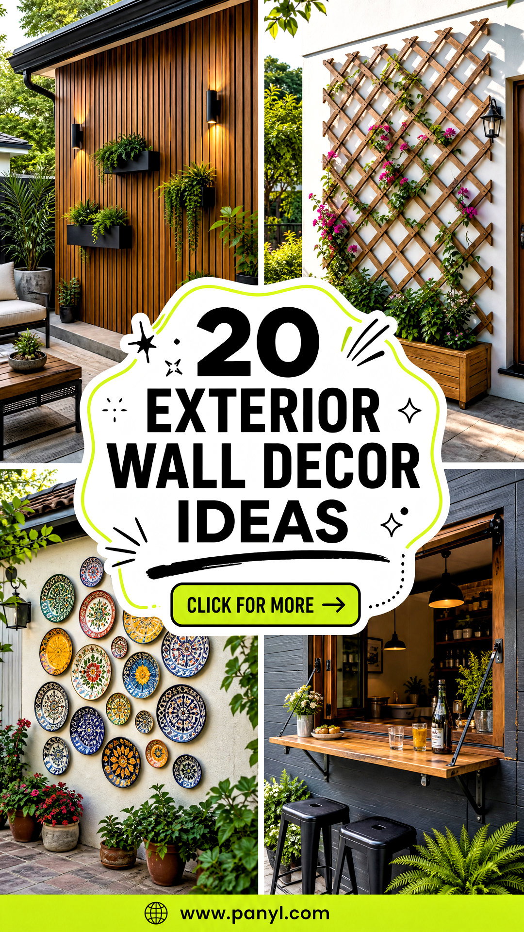 20 Exterior Wall Decor Ideas for Stylish Outdoor Character - 20 Exterior Wall Decor Ideas for Stylish Outdoor Character