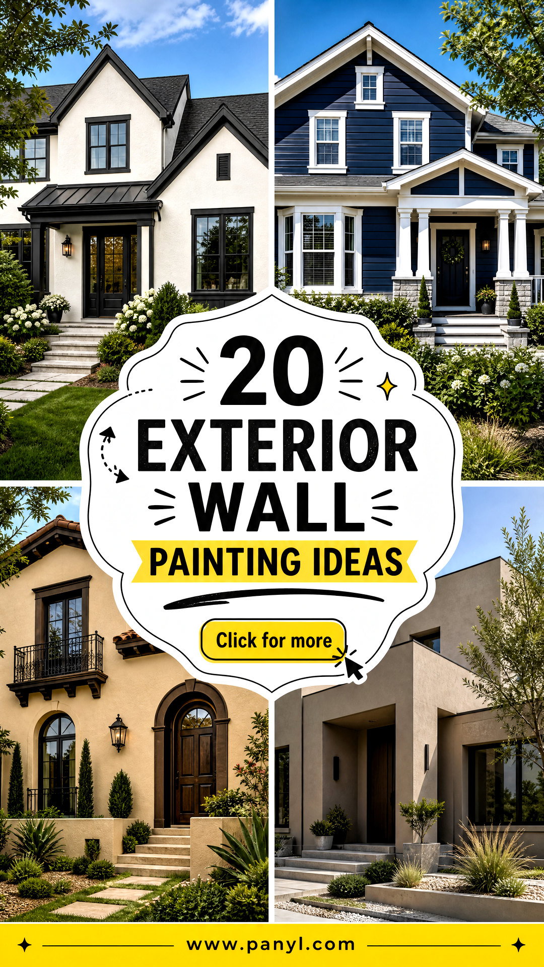 20 Exterior Wall Painting Ideas for Show-Stopping Curb Appeal - 20 Exterior Wall Painting Ideas for Show-Stopping Curb Appeal
