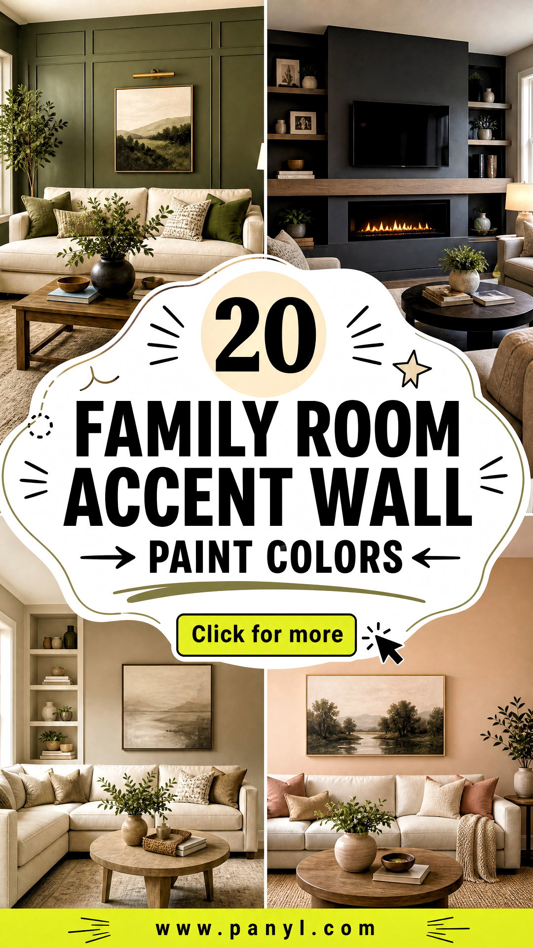 20 Family Room Accent Wall Paint Colors for a Bold Refresh - 20 Family Room Accent Wall Paint Colors for a Bold Refresh